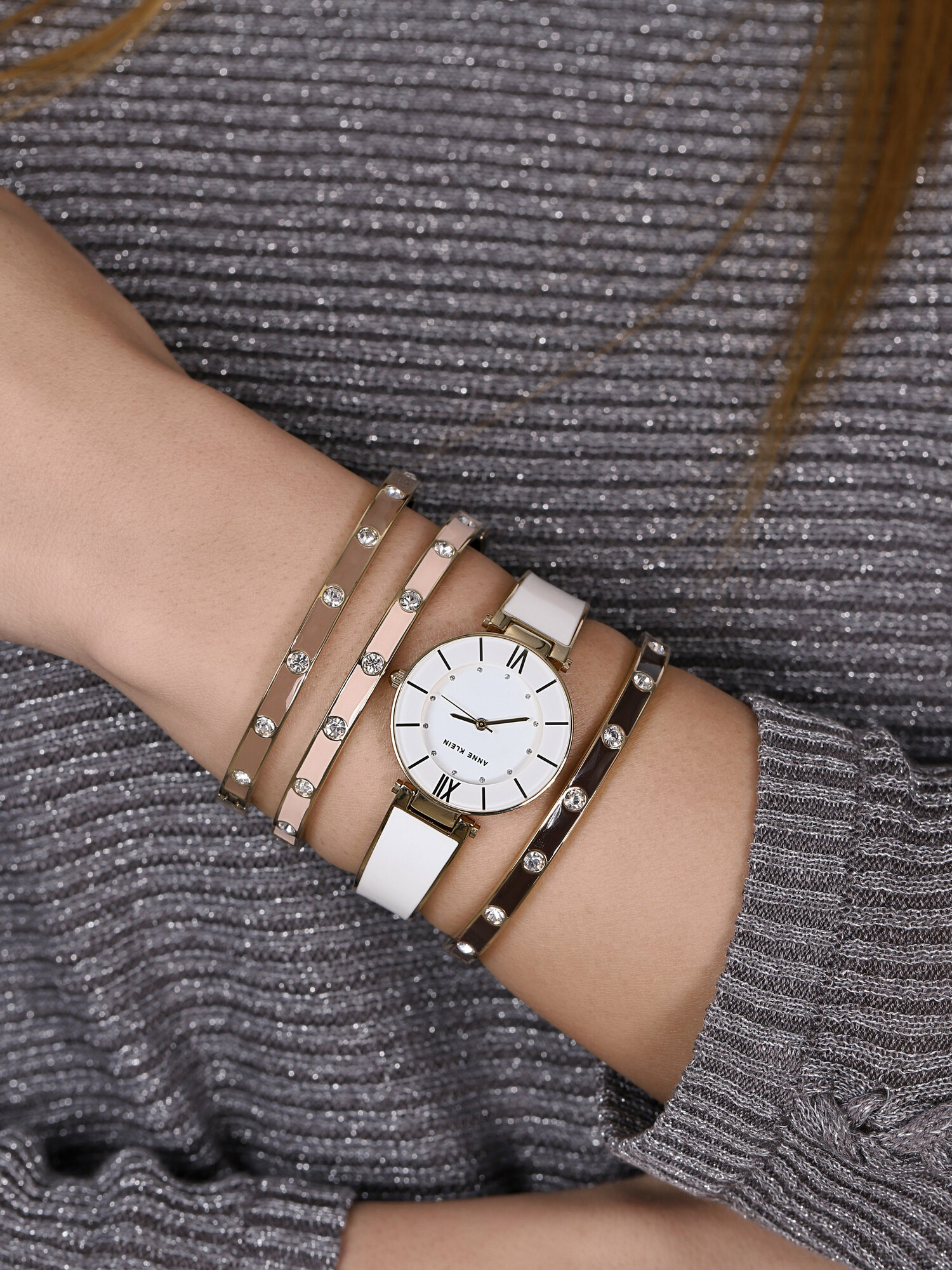 Anne Klein AK-3516GPST damski zegarek Bransoleta bransoleta - miniatura 3