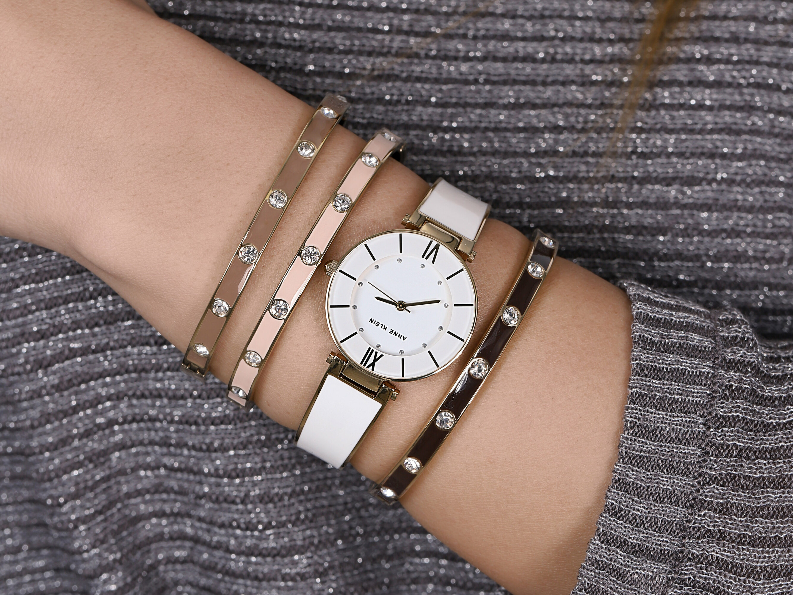 Anne Klein AK-3516GPST zegarek damski Bransoleta - miniatura 4