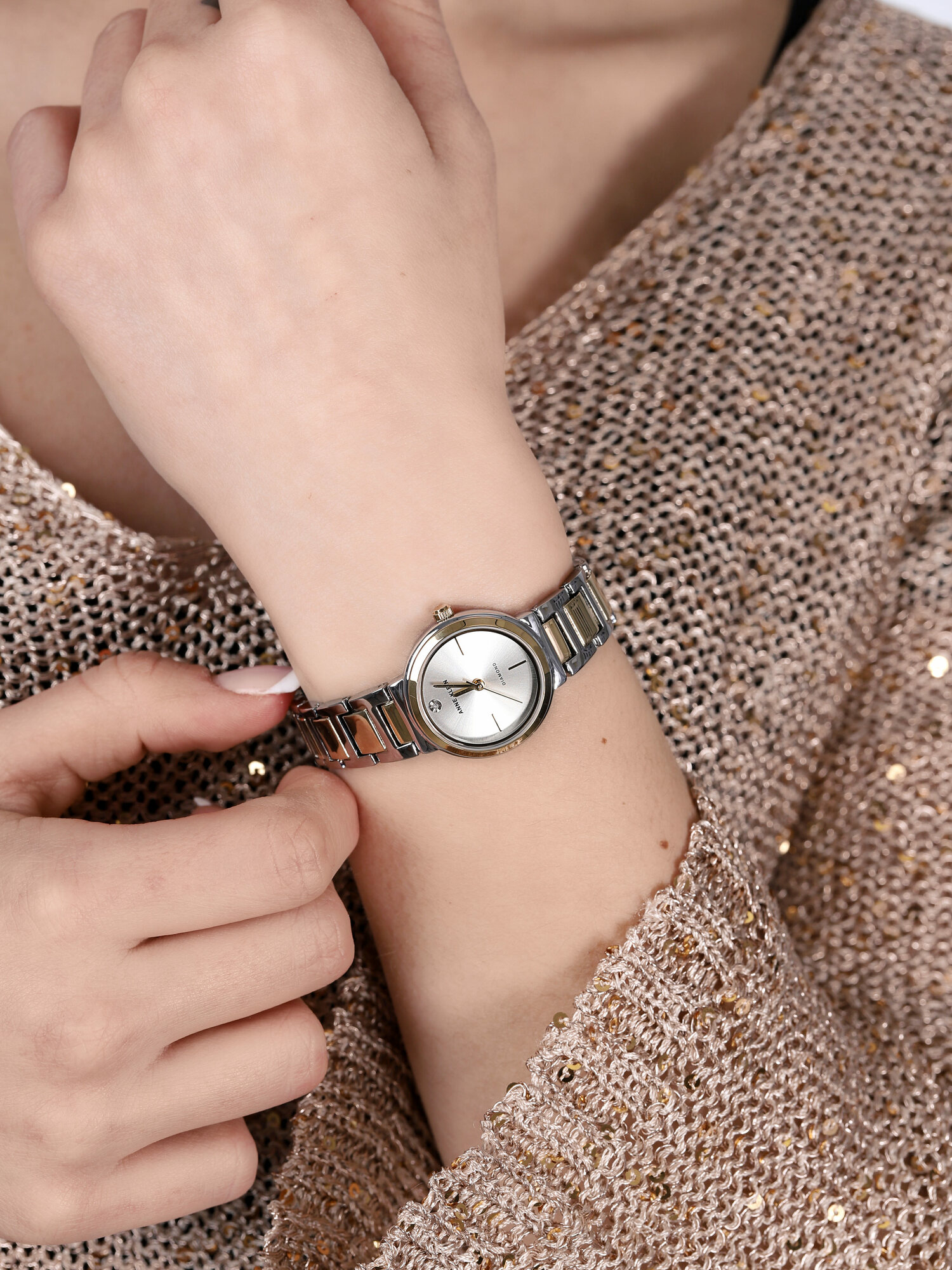 Anne Klein AK-3529SVTT damski zegarek Bransoleta bransoleta - miniatura 3