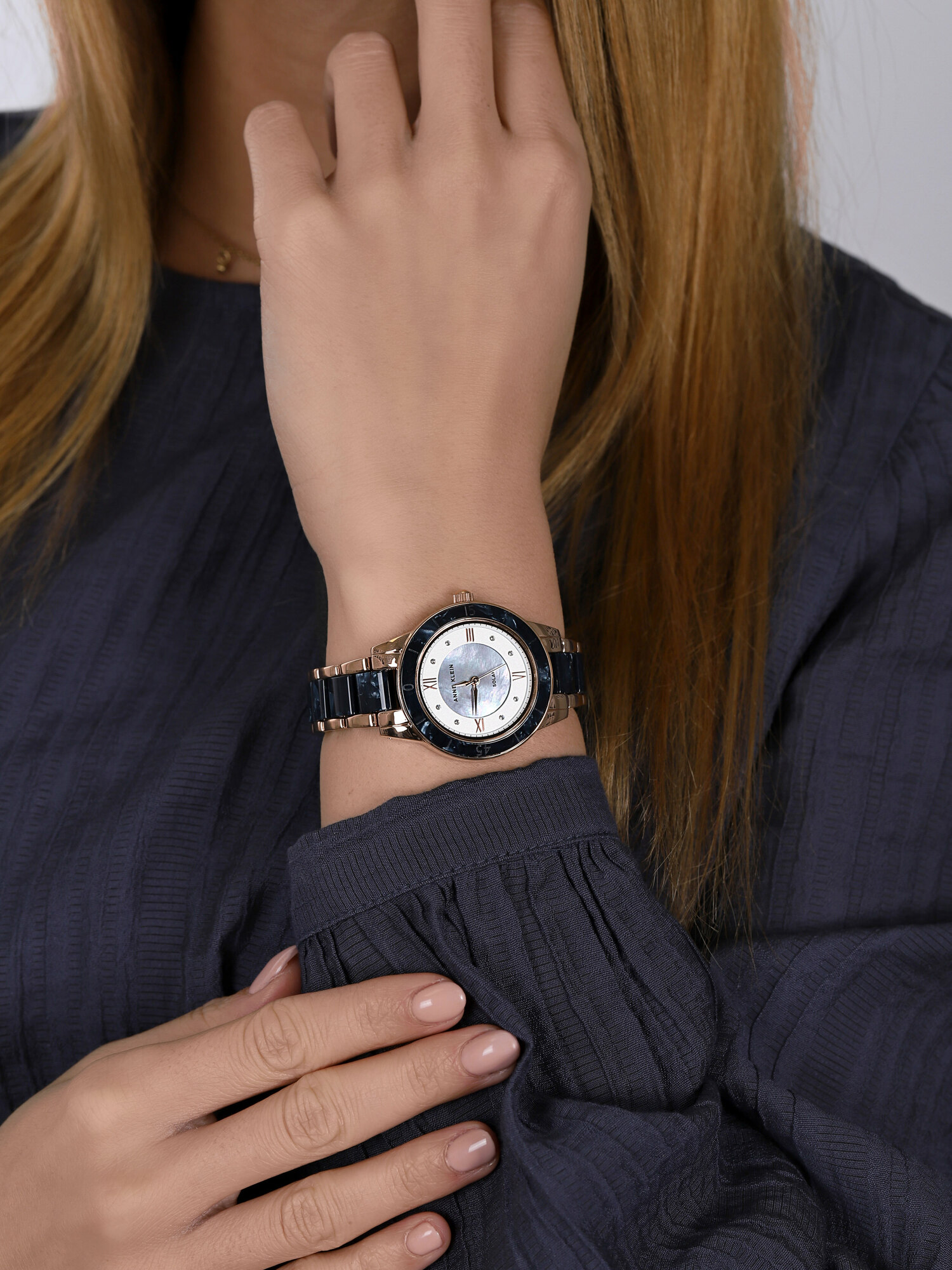 Anne Klein AK-3610RGNV zegarek czarny klasyczny Bransoleta bransoleta - miniatura 3