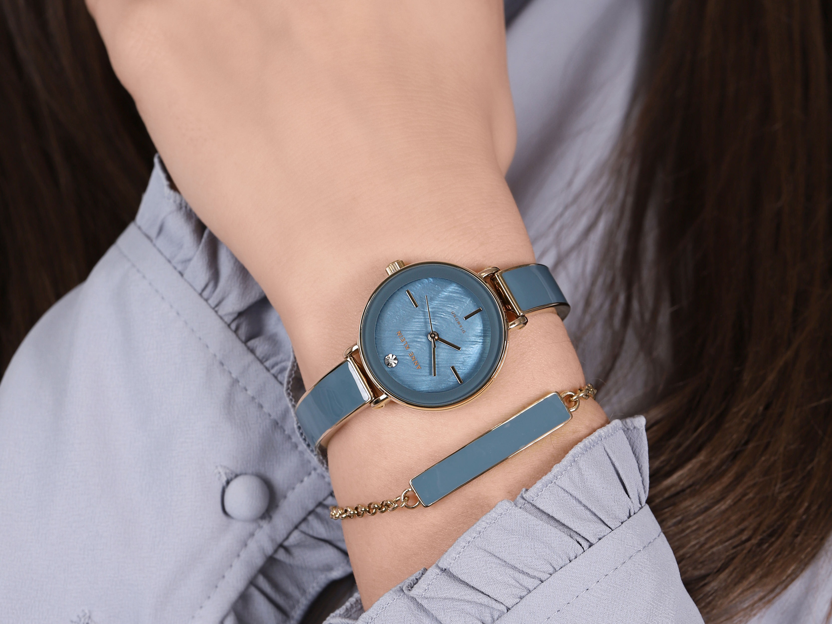 Anne Klein AK-3620BLST zegarek damski Bransoleta - miniatura 4