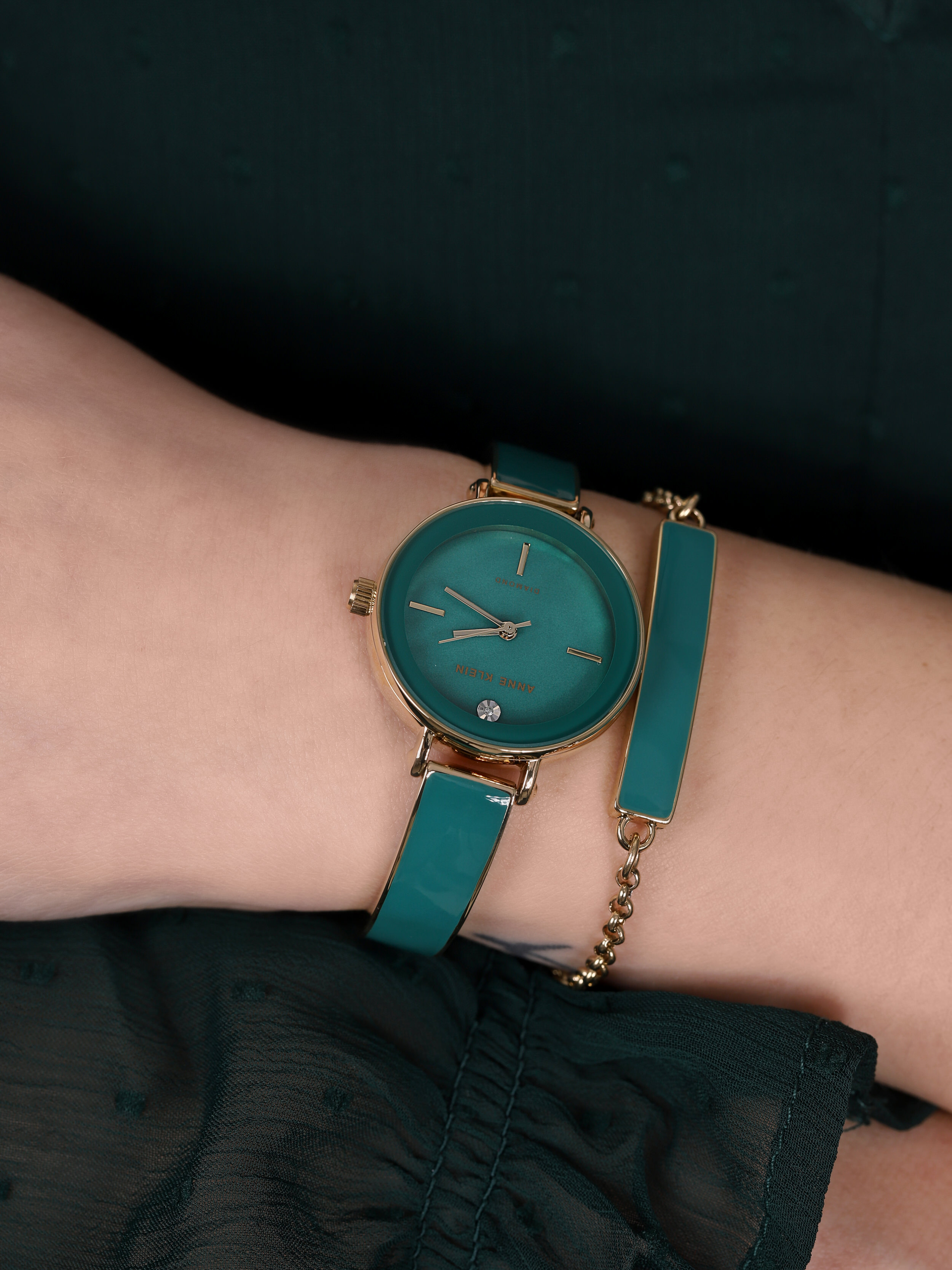 Anne Klein AK-3620GNST damski zegarek Bransoleta bransoleta - miniatura 3