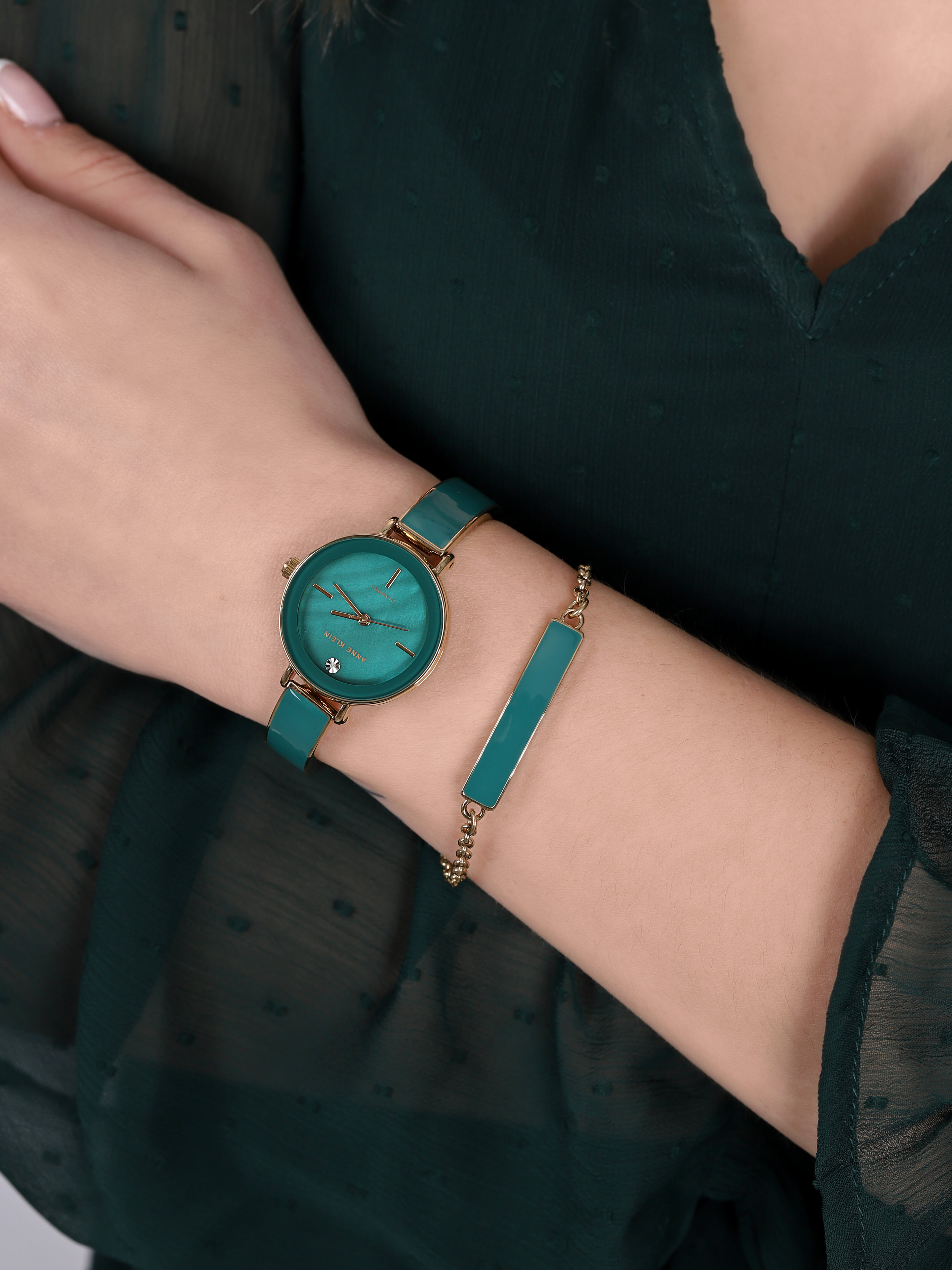 Anne Klein AK-3620GNST zegarek damski Bransoleta - miniatura 4
