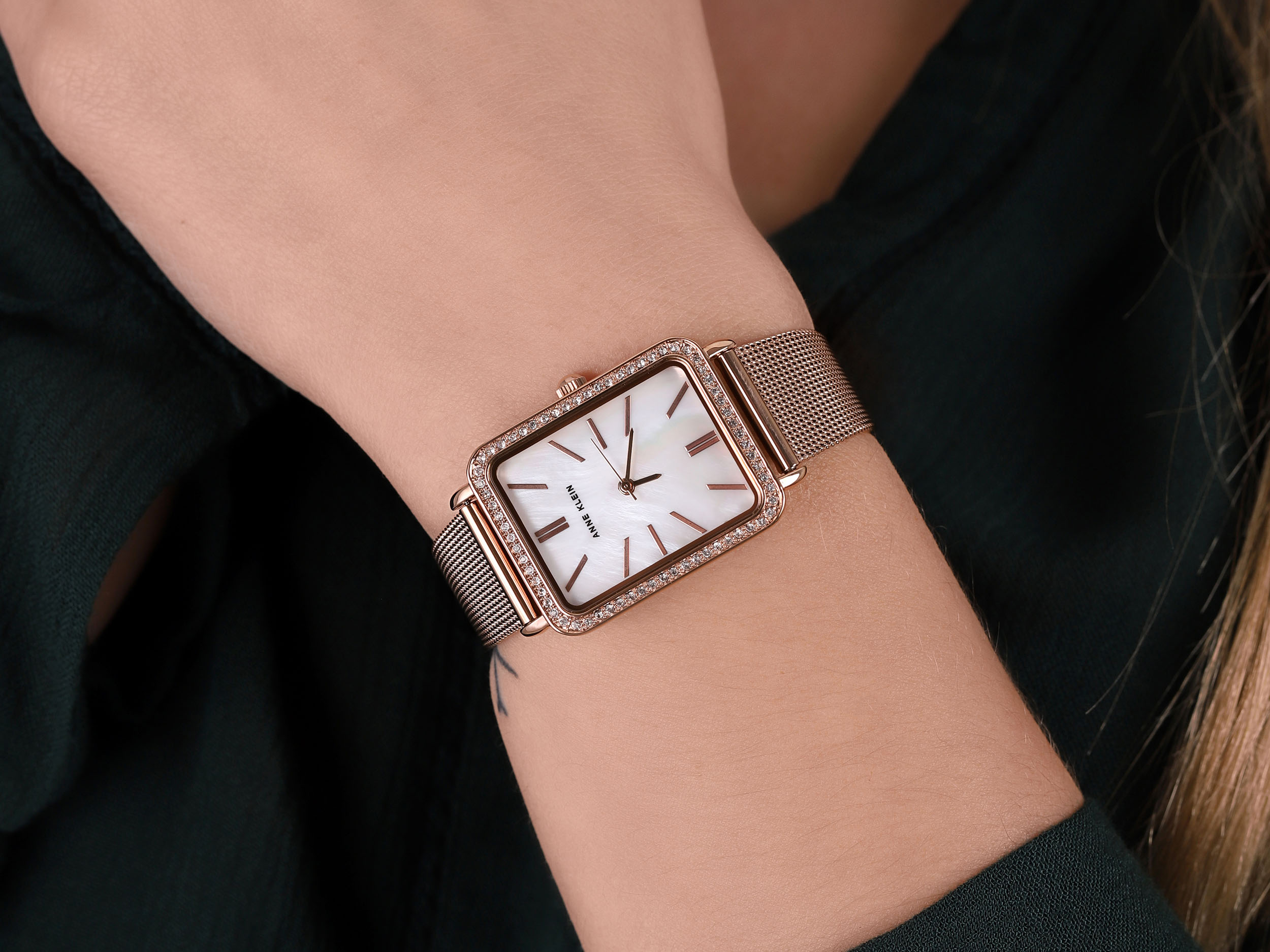 Anne Klein AK-3642RGST zegarek różowe złoto klasyczny Bransoleta bransoleta - miniatura 4