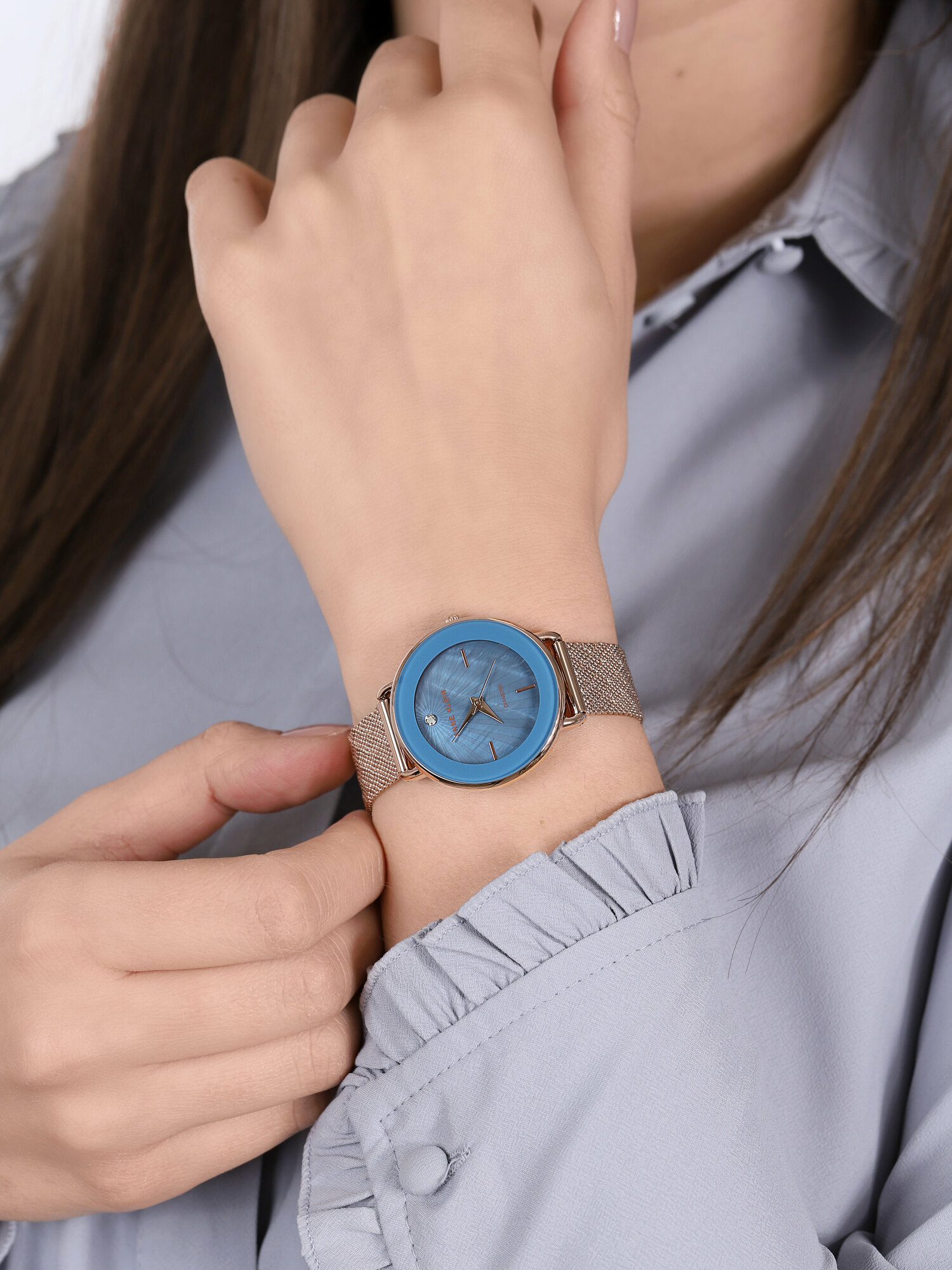 Anne Klein AK-3686NVRG zegarek różowe złoto fashion/modowy Bransoleta bransoleta - miniatura 3