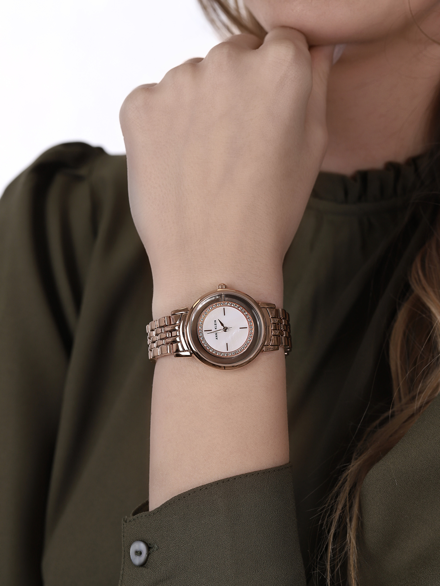 Anne Klein AK-3692MPRG zegarek różowe złoto klasyczny Bransoleta bransoleta - miniatura 3