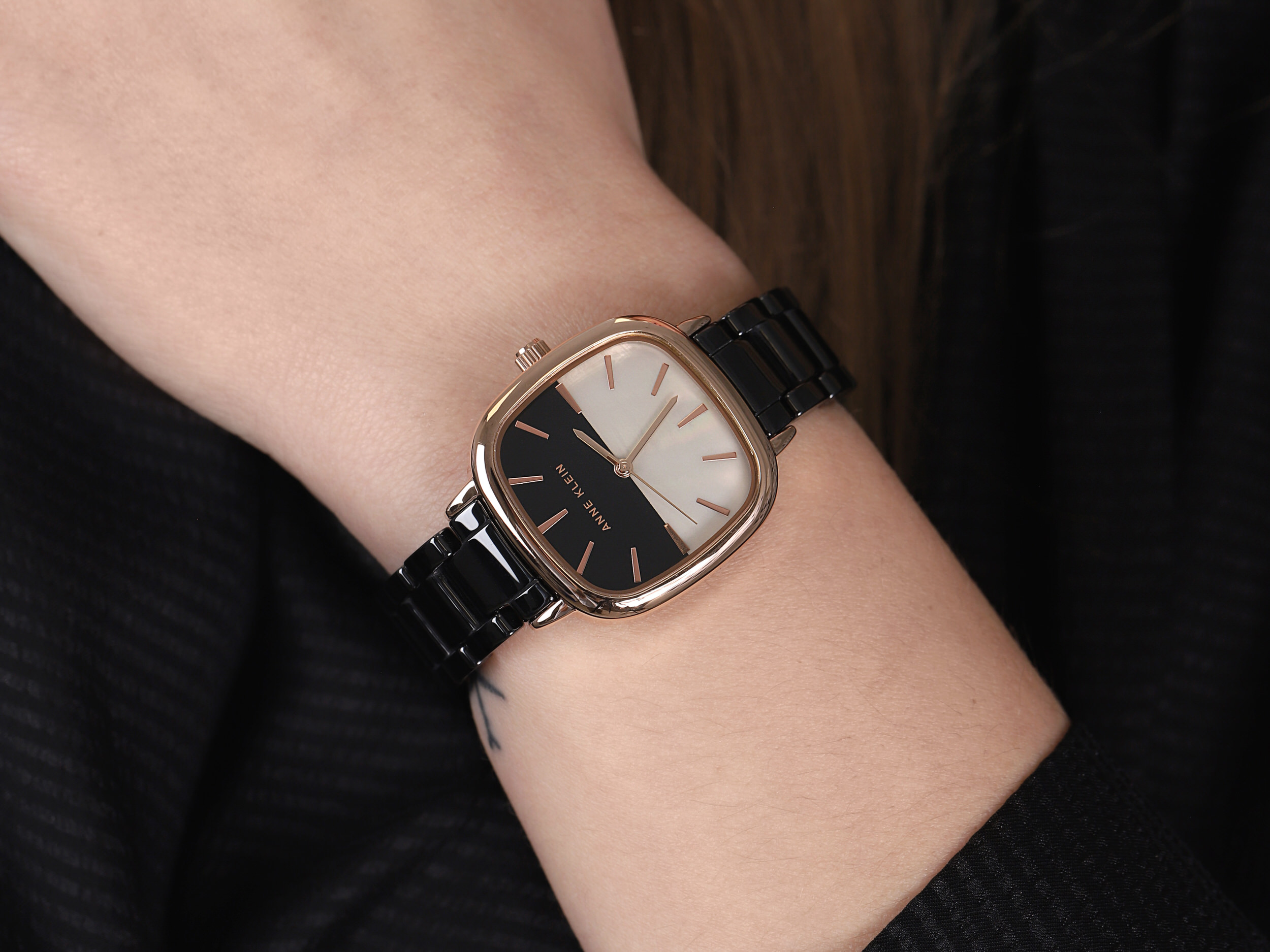 Anne Klein AK-3704RGBK zegarek różowe złoto klasyczny Pasek bransoleta - miniatura 4