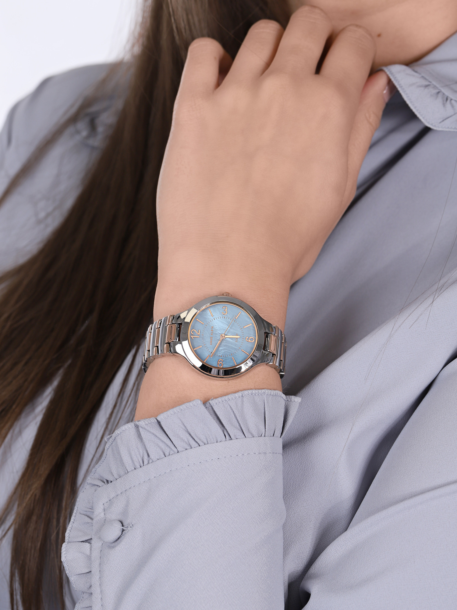 Anne Klein AK-3711NVRT zegarek srebrny klasyczny Bransoleta bransoleta - miniatura 3