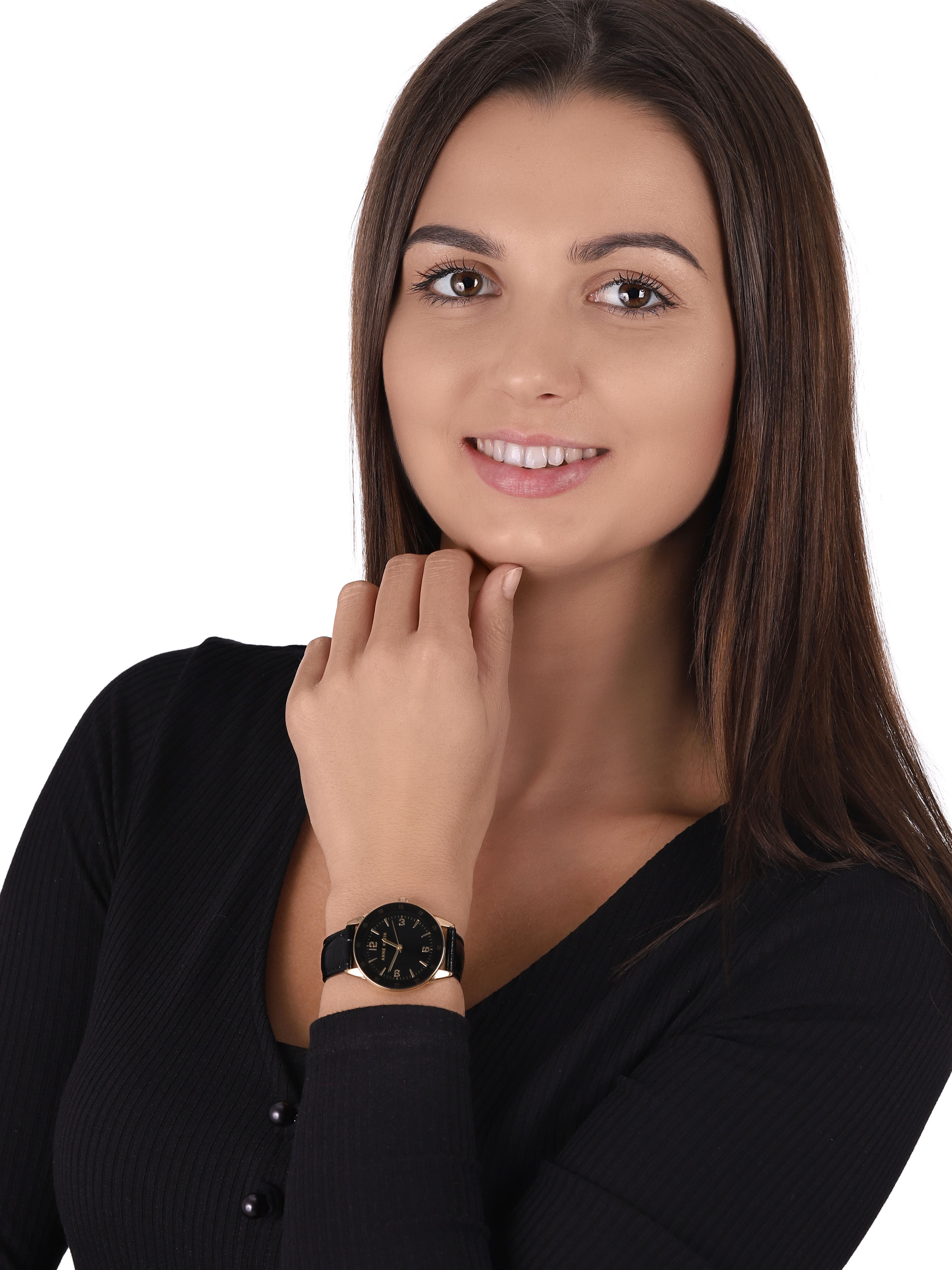 Anne Klein AK-3734BKBK zegarek klasyczny Pasek - miniatura 2