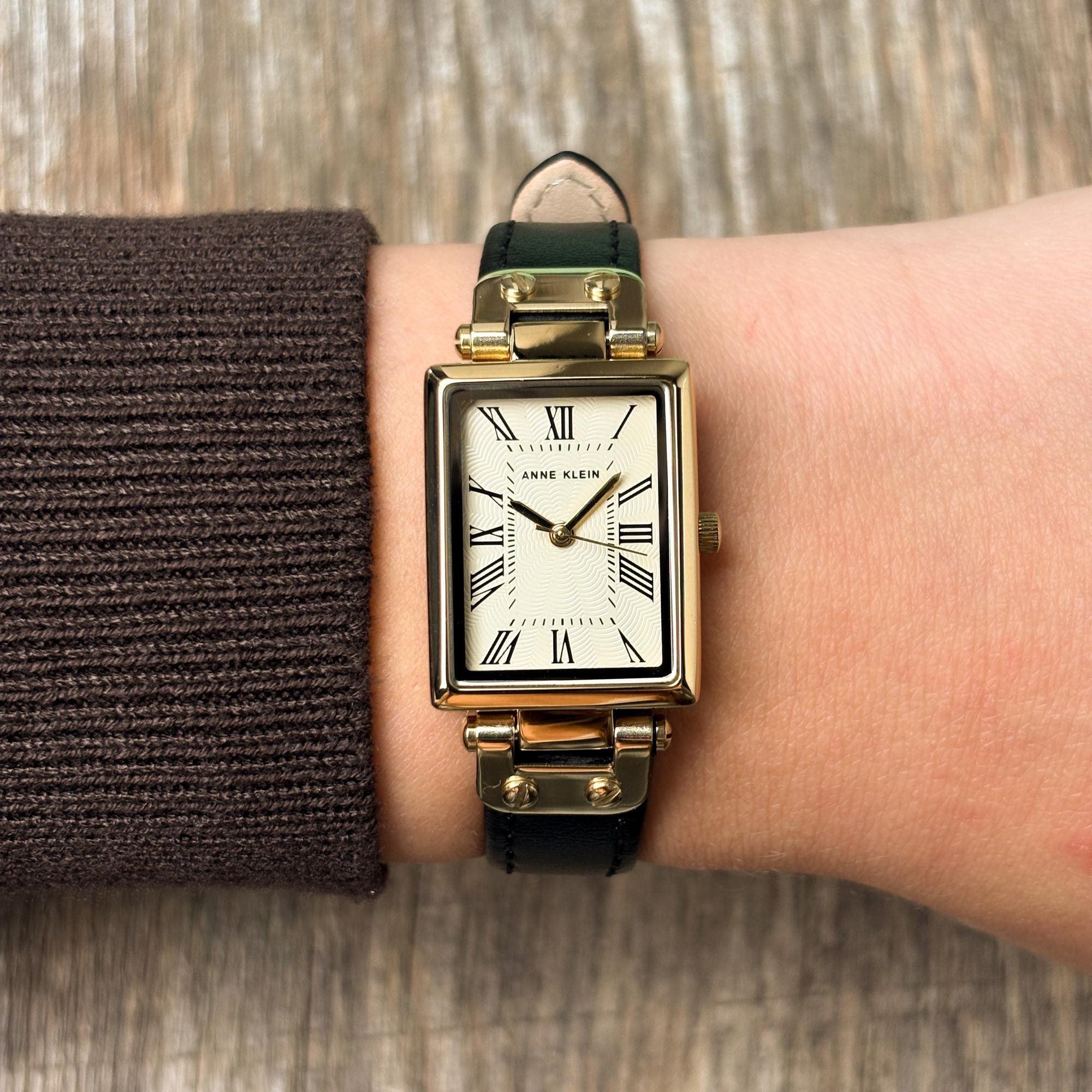 Anne Klein AK-3752CRBK Pasek zegarek damski klasyczny mineralne - miniatura 11