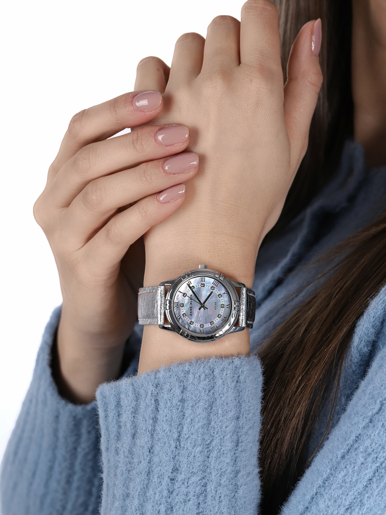 Anne Klein AK-3767MPSI zegarek srebrny klasyczny Pasek pasek - miniatura 3