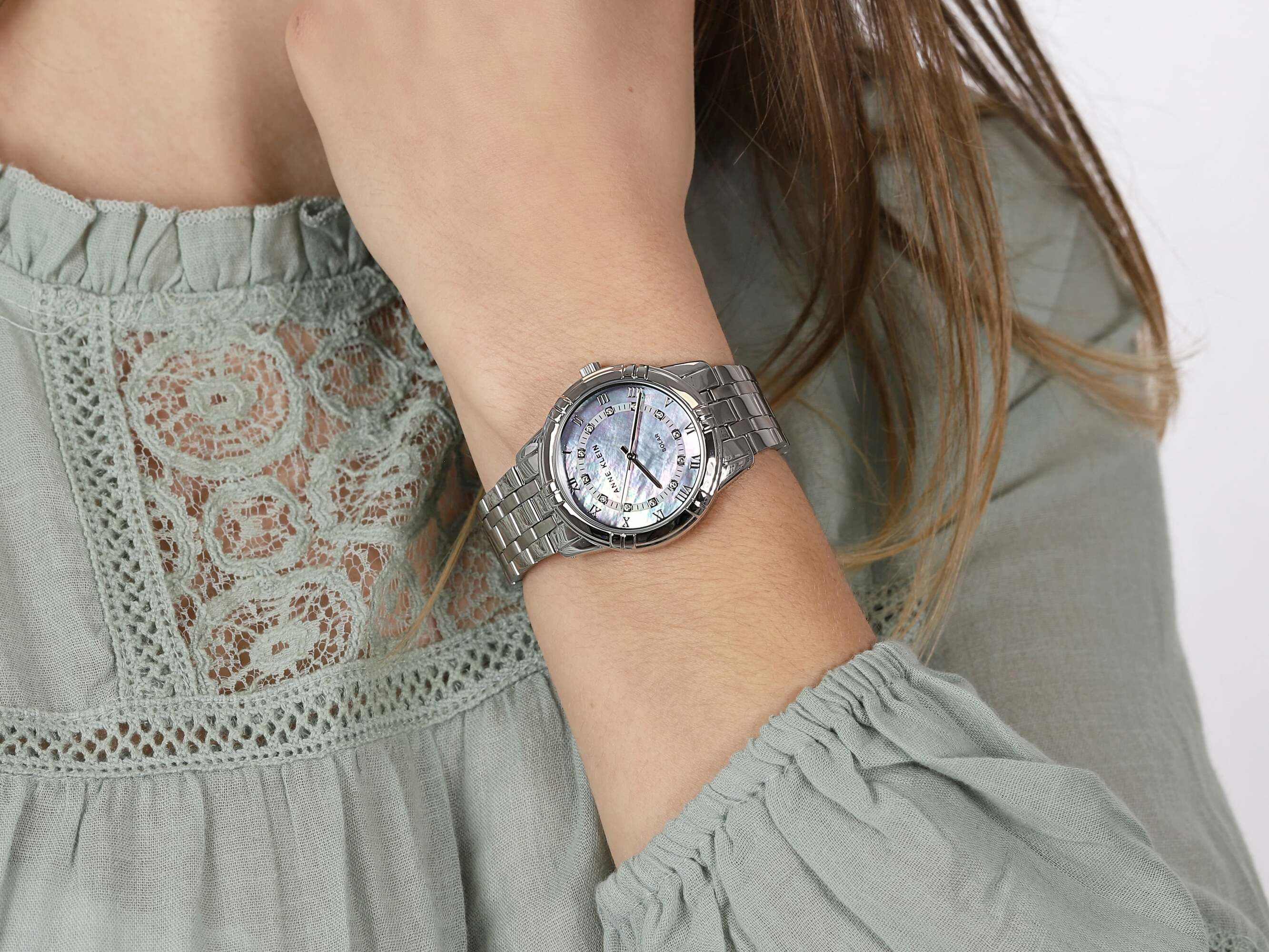 Anne Klein AK-3769MPSV zegarek srebrny klasyczny Bransoleta bransoleta - miniatura 4