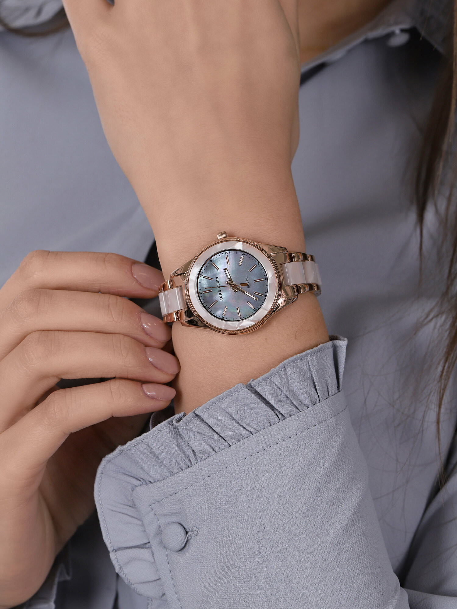Anne Klein AK-3770WTRG zegarek różowe złoto klasyczny Bransoleta bransoleta - miniatura 3