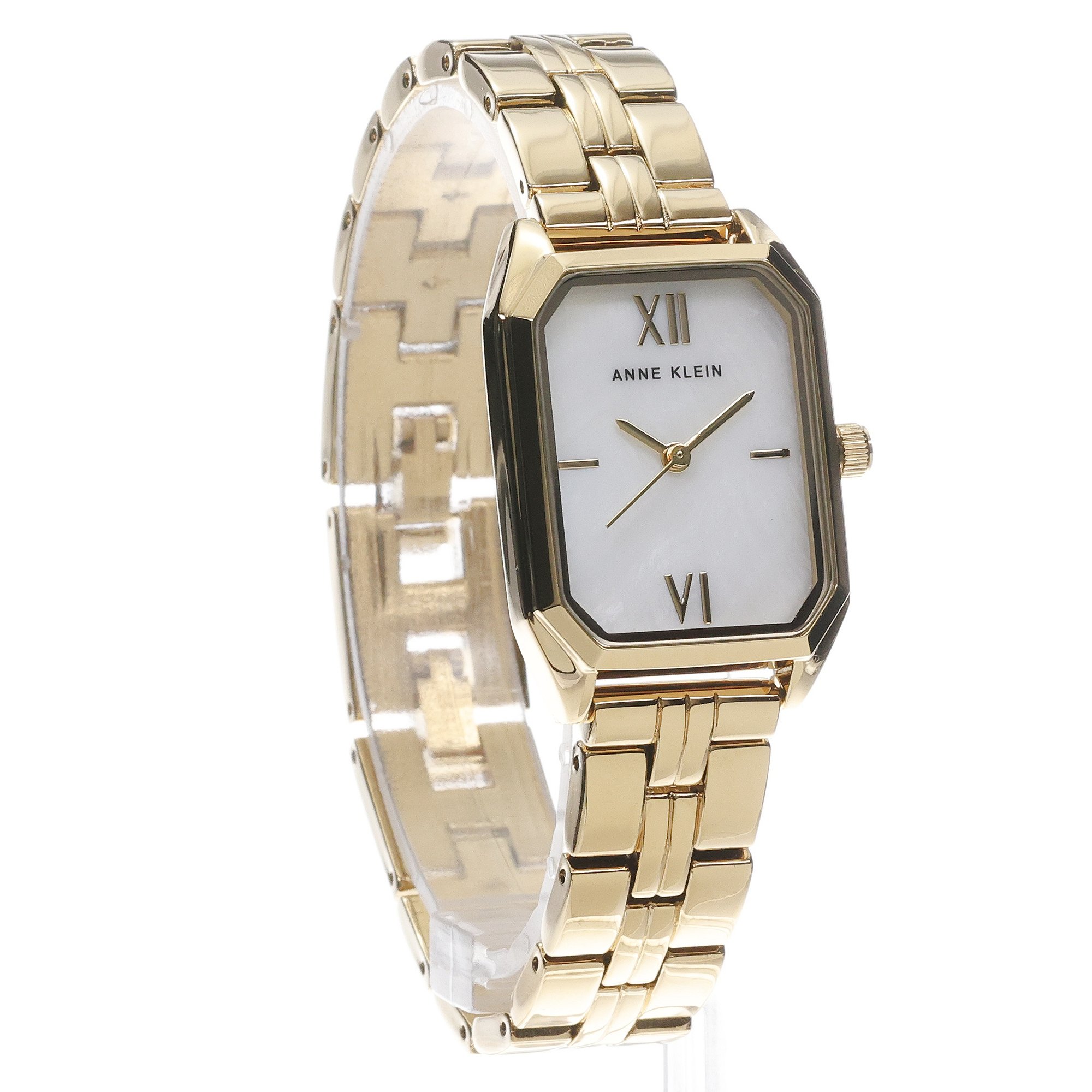Anne Klein AK-3774MPGB White Mother of Pearl Gold-Tone zegarek klasyczny Bransoleta - miniatura 3