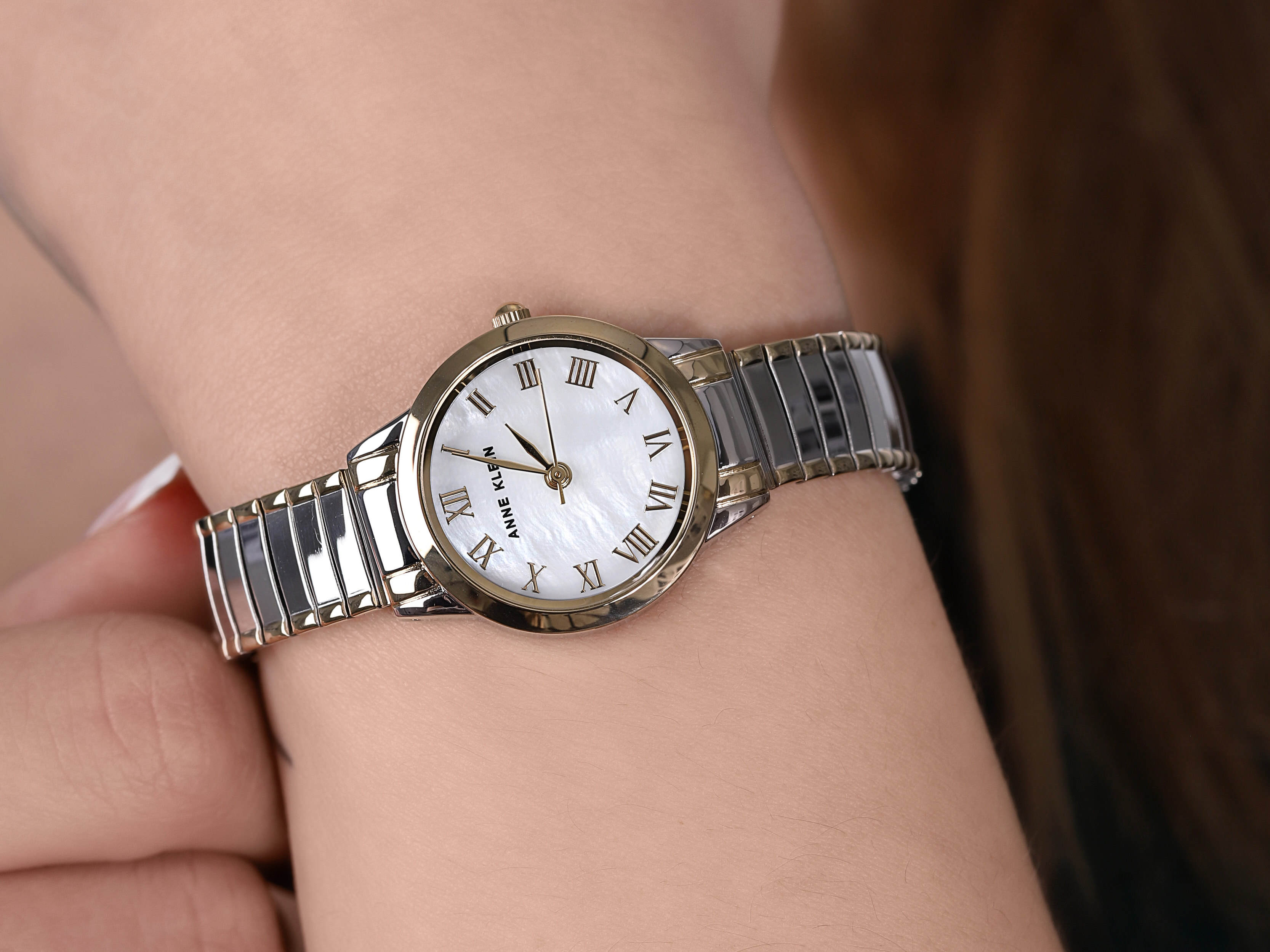 Anne Klein AK-3801MPTT zegarek srebrny klasyczny Bransoleta bransoleta - miniatura 4