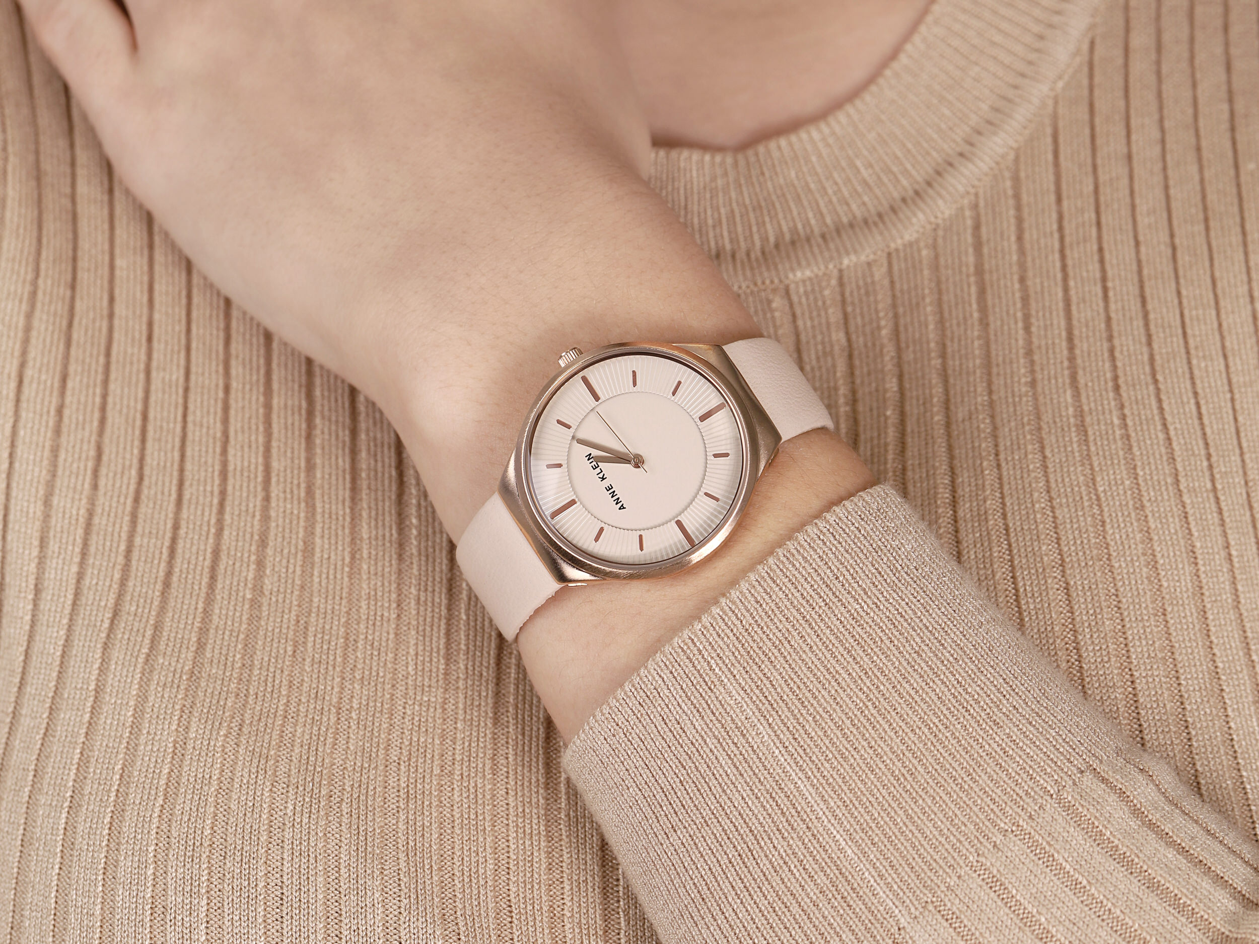 Anne Klein AK-3814RGBH zegarek różowe złoto klasyczny Pasek pasek - miniatura 4