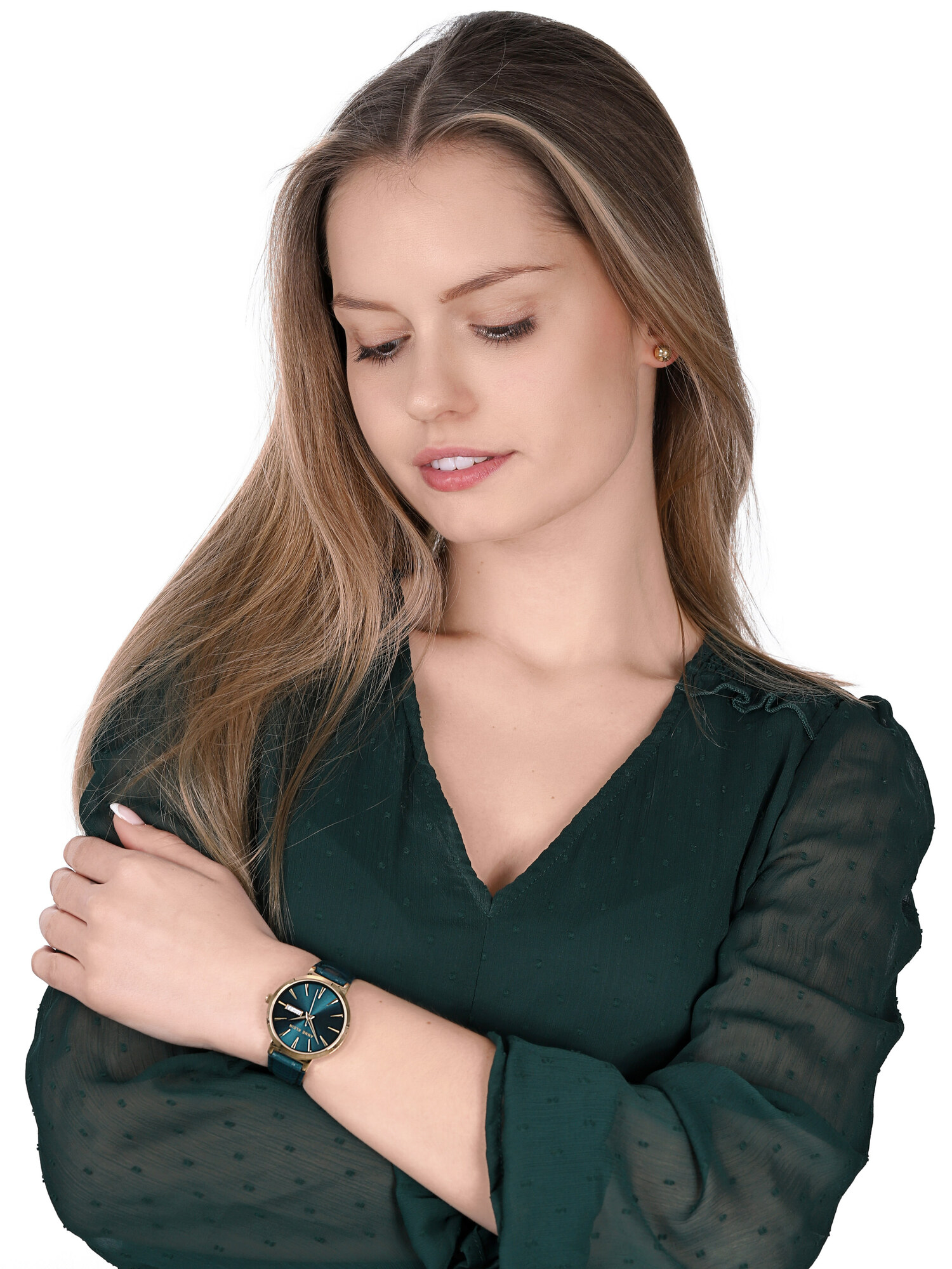 Anne Klein AK-3824GNGN zegarek klasyczny Pasek - miniatura 2