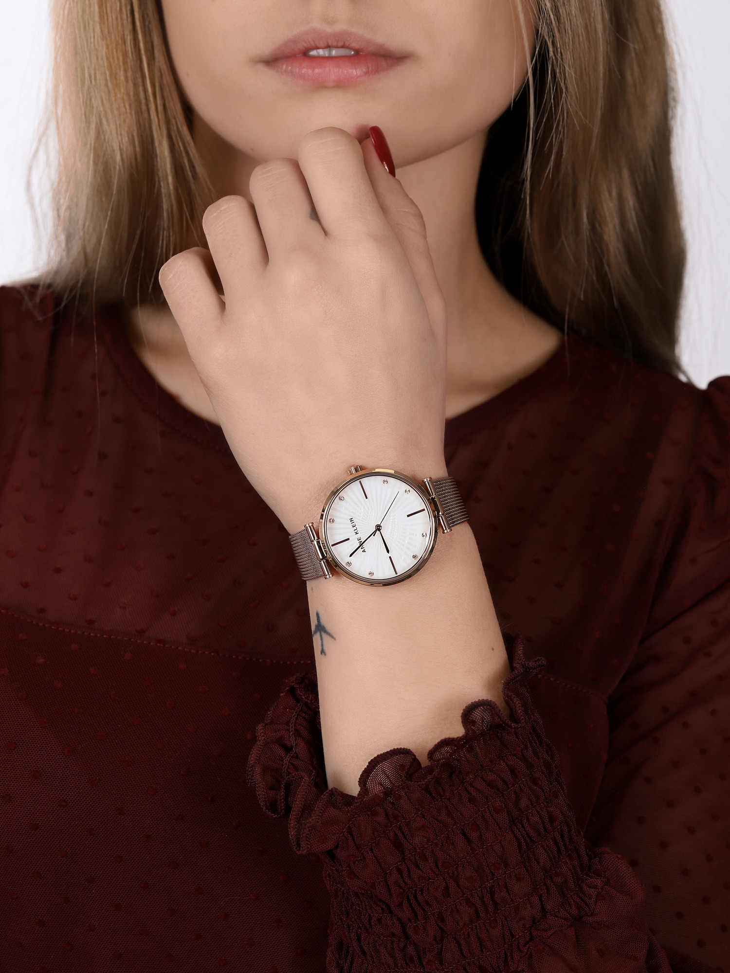 Anne Klein AK-3834MPRG zegarek różowe złoto klasyczny Bransoleta bransoleta - miniatura 3