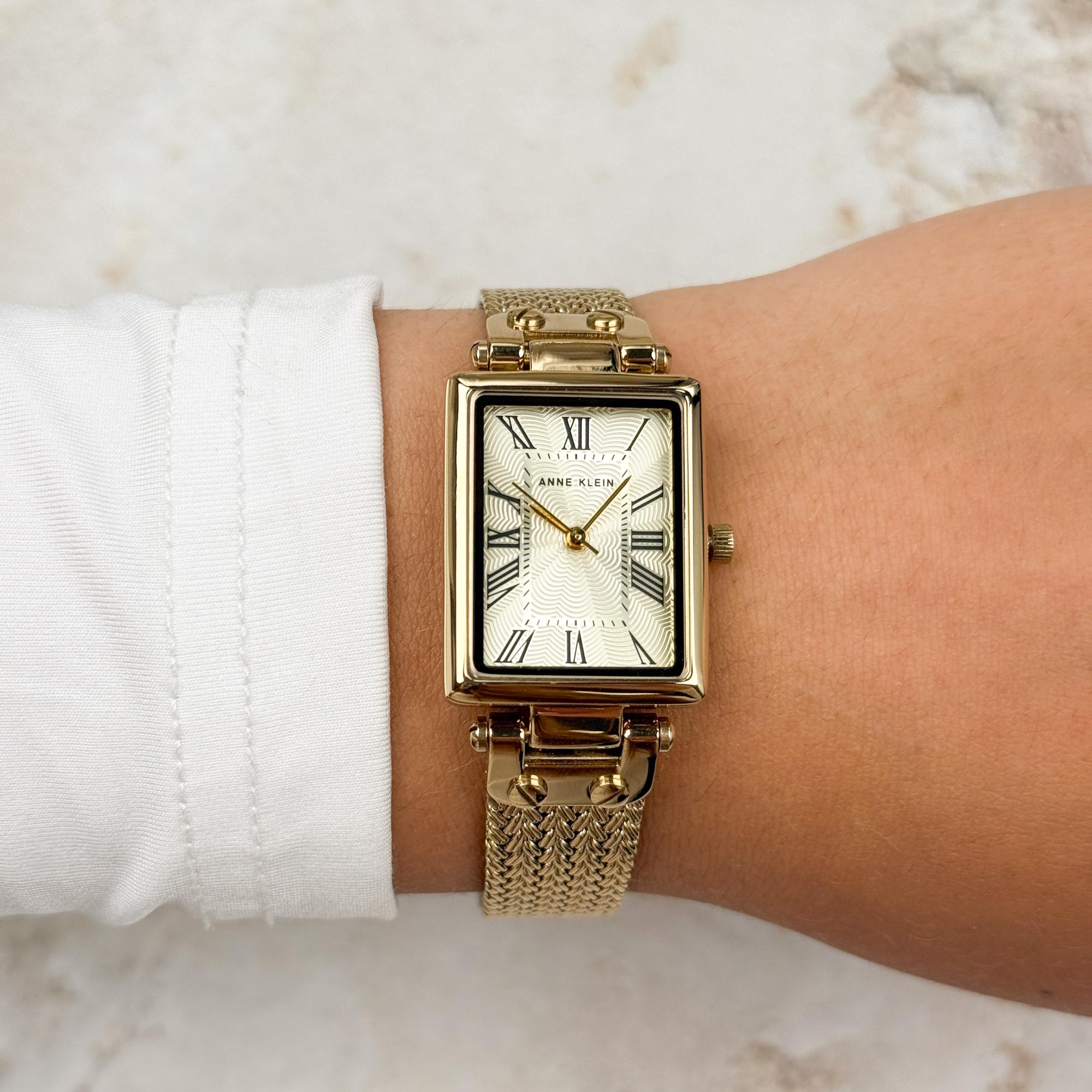 Anne Klein AK-3882CHGB Bransoleta zegarek damski klasyczny mineralne - miniatura 8
