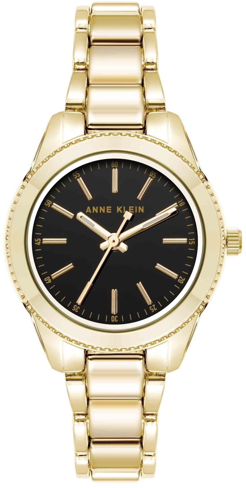Anne Klein Roman Numeral Bezel Watch AK-5040BKGB