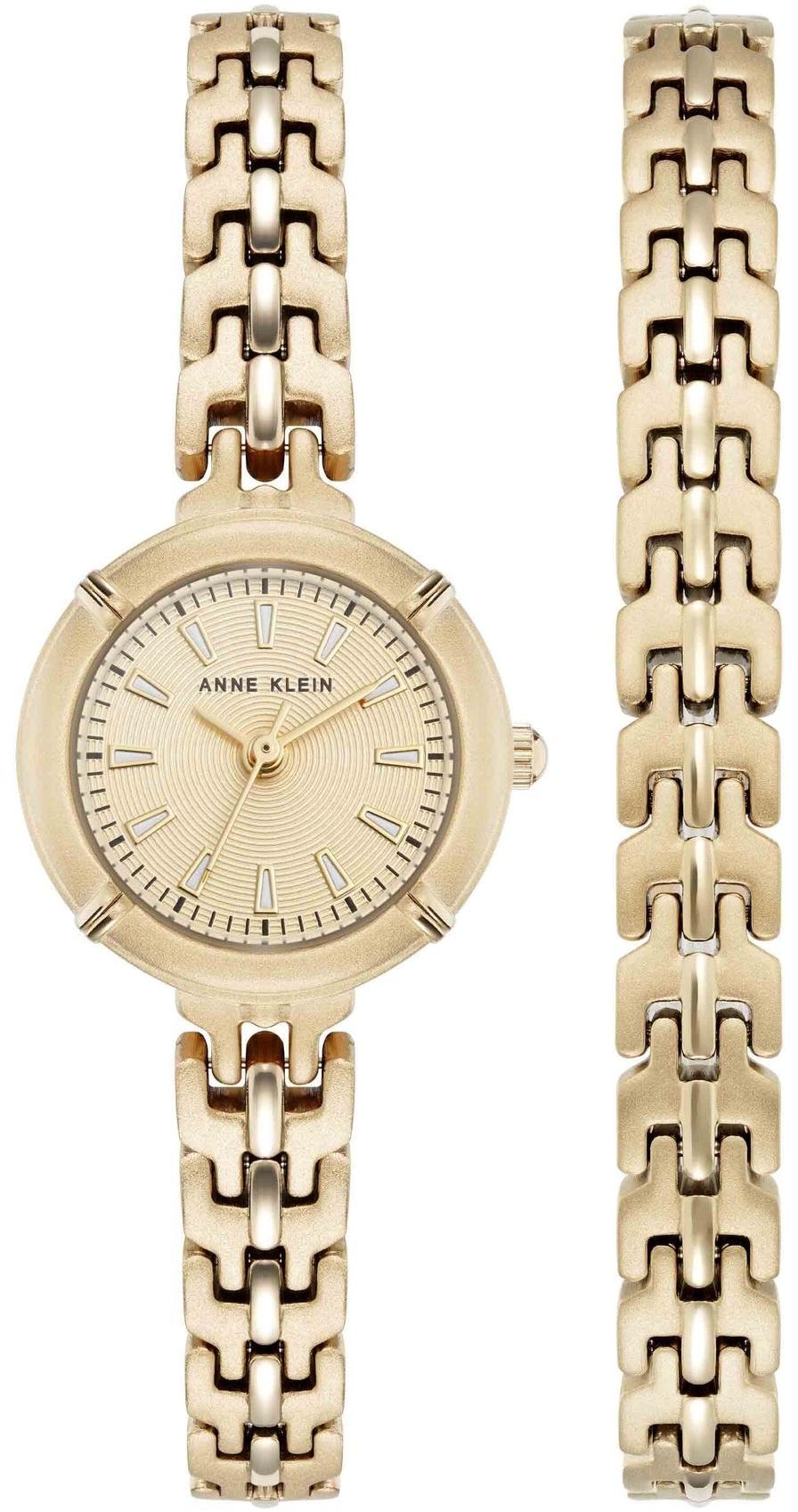 Anne Klein Modern Easy To Read Dial Bracelet Watch Set AK-5230GPST