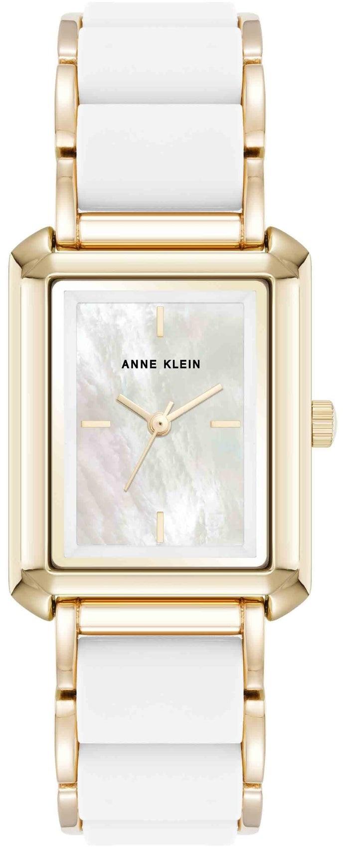 Anne Klein Rectangular Silicone Bracelet AK-5278GPWT