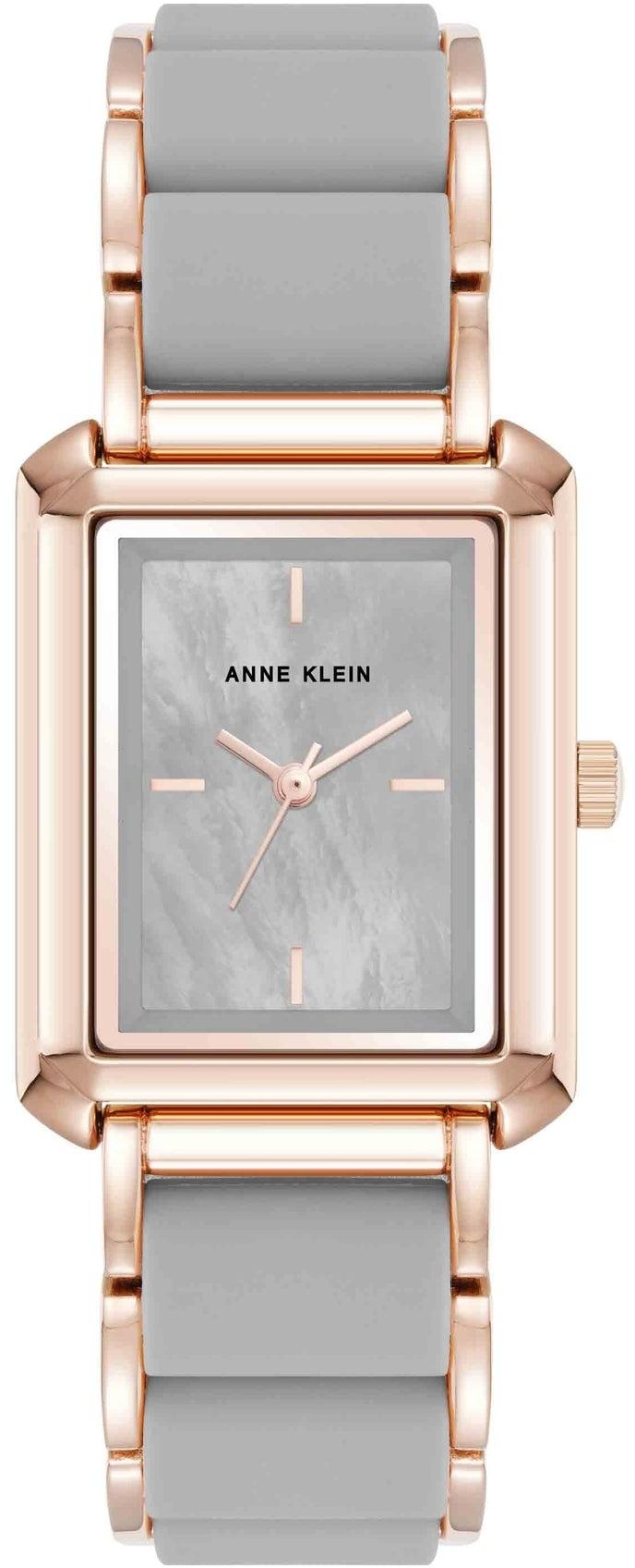 Anne Klein Rectangular Silicone Bracelet AK-5278RGGY