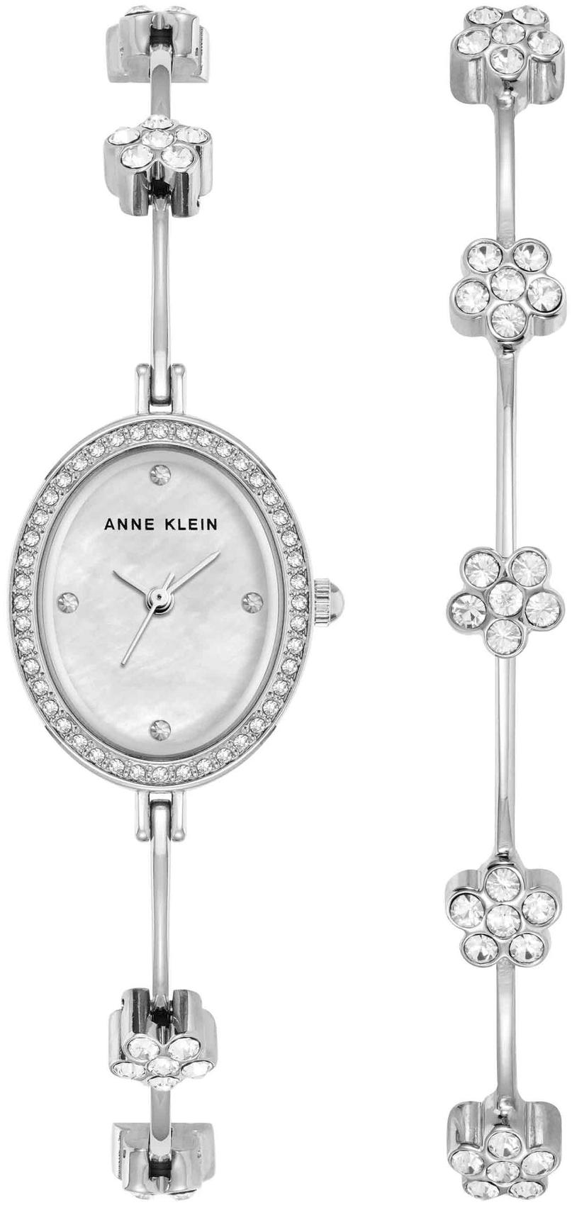 Anne Klein Analog Oval Crystal AK-5331SVST