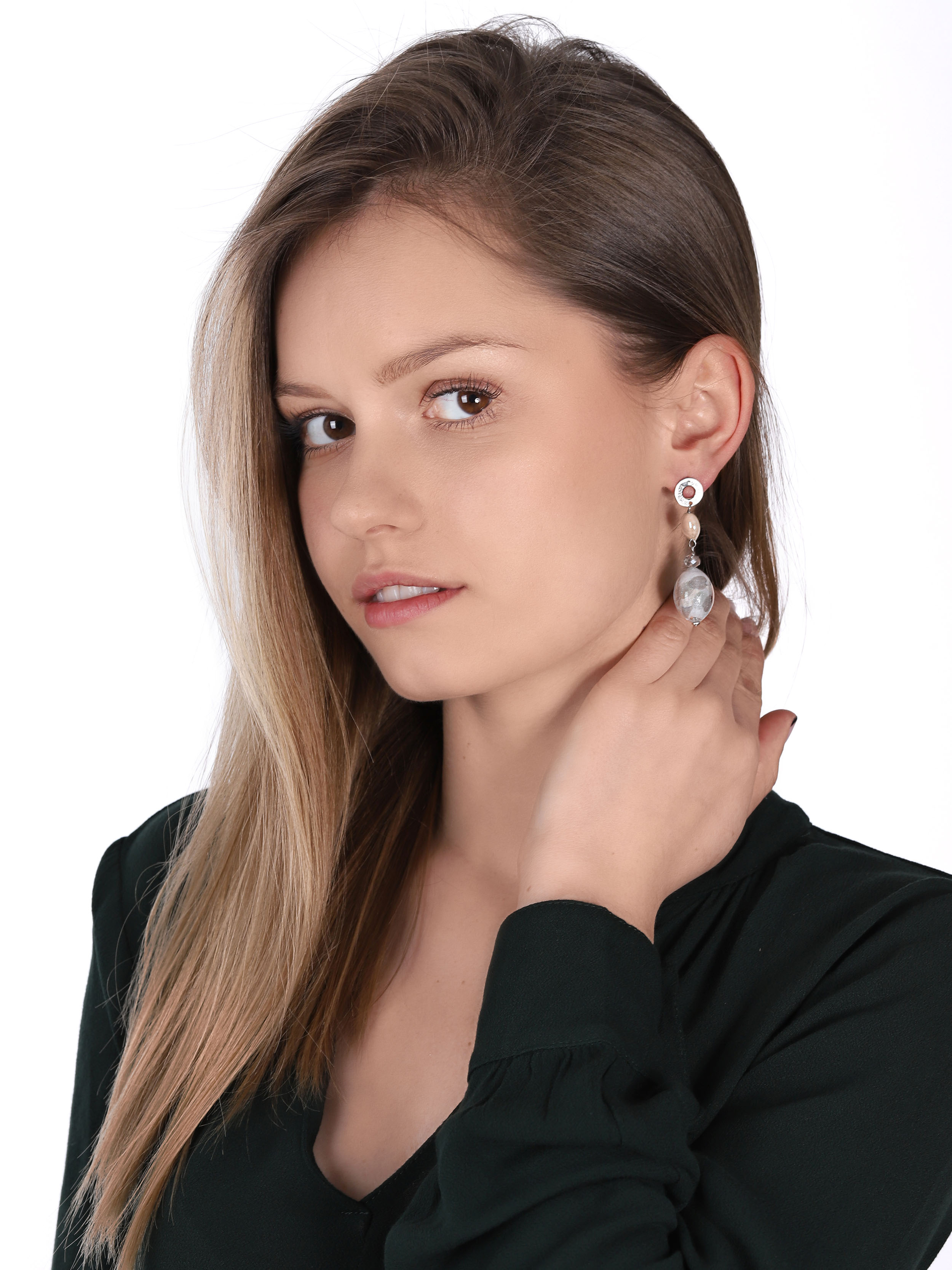 Antica Murrina OR583A34 FENICE FENICE KOLCZYKI T TOP DOVE GREY biżuteria