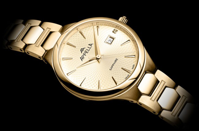 Appella L500101111DQ zegarek złoty elegancki Diamonds bransoleta - miniatura 8