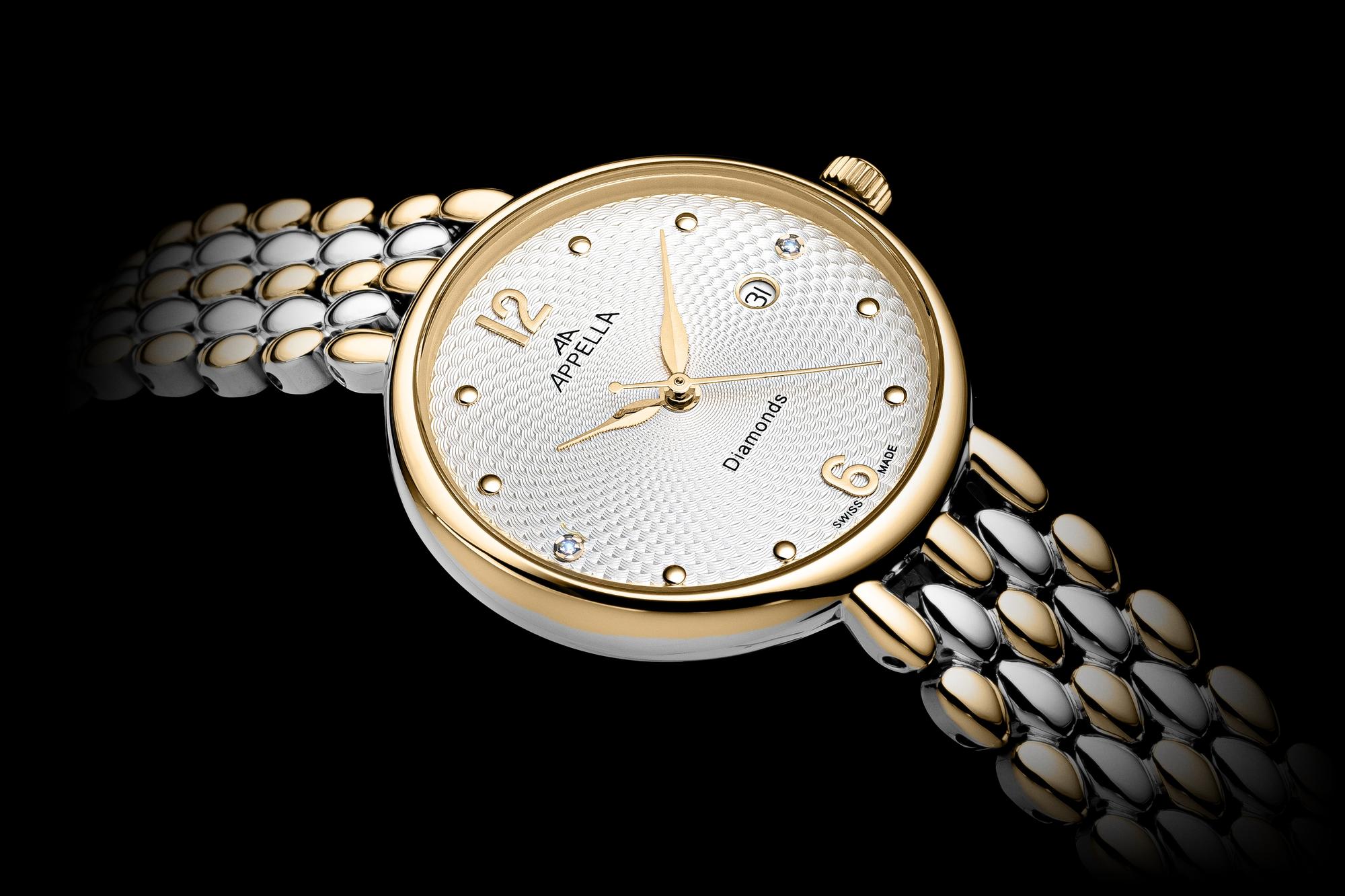 Appella L500142173DQ zegarek złoty elegancki Diamonds bransoleta - miniatura 5