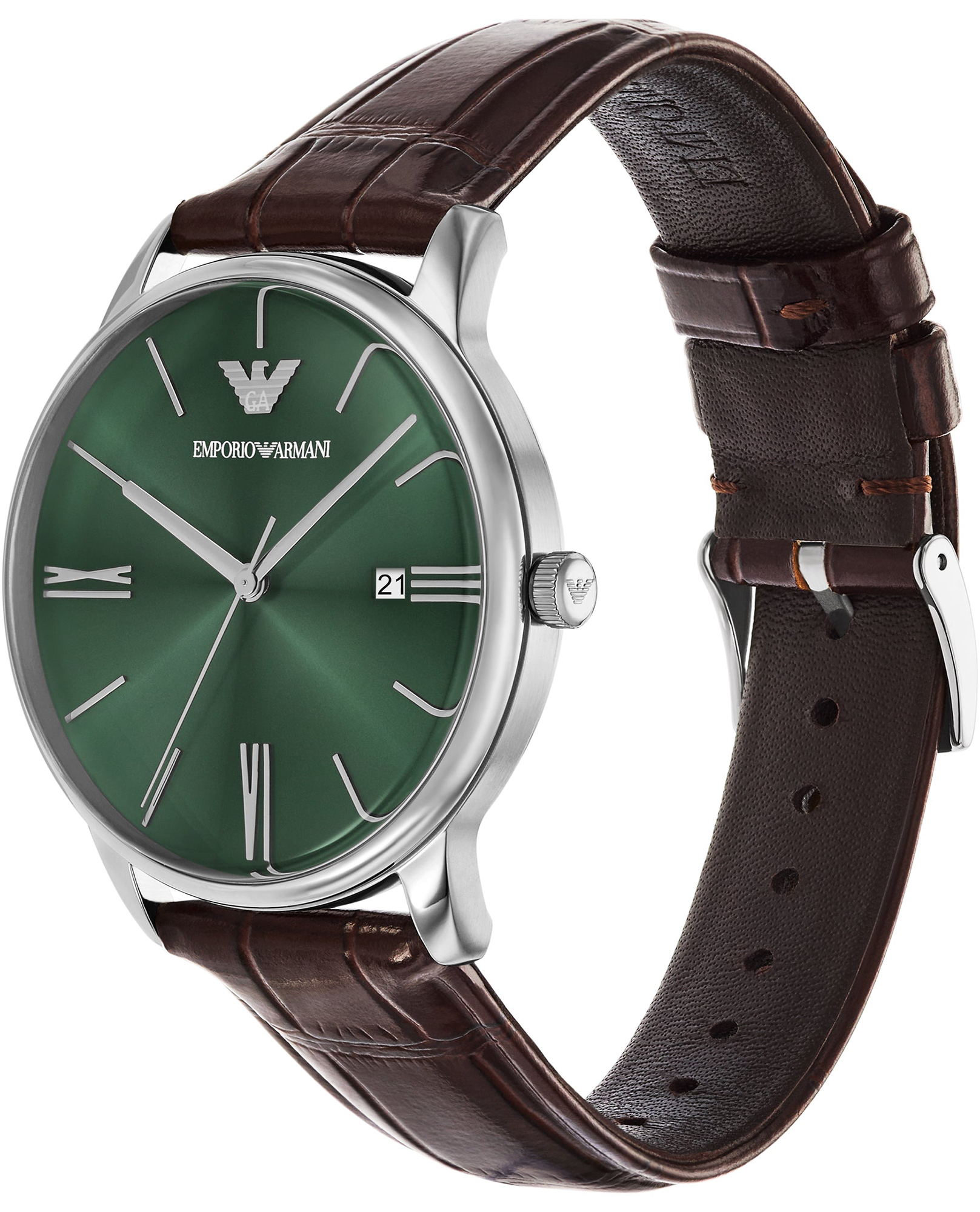 AR11672 zegarek srebrny klasyczny Emporio Armani bransoleta