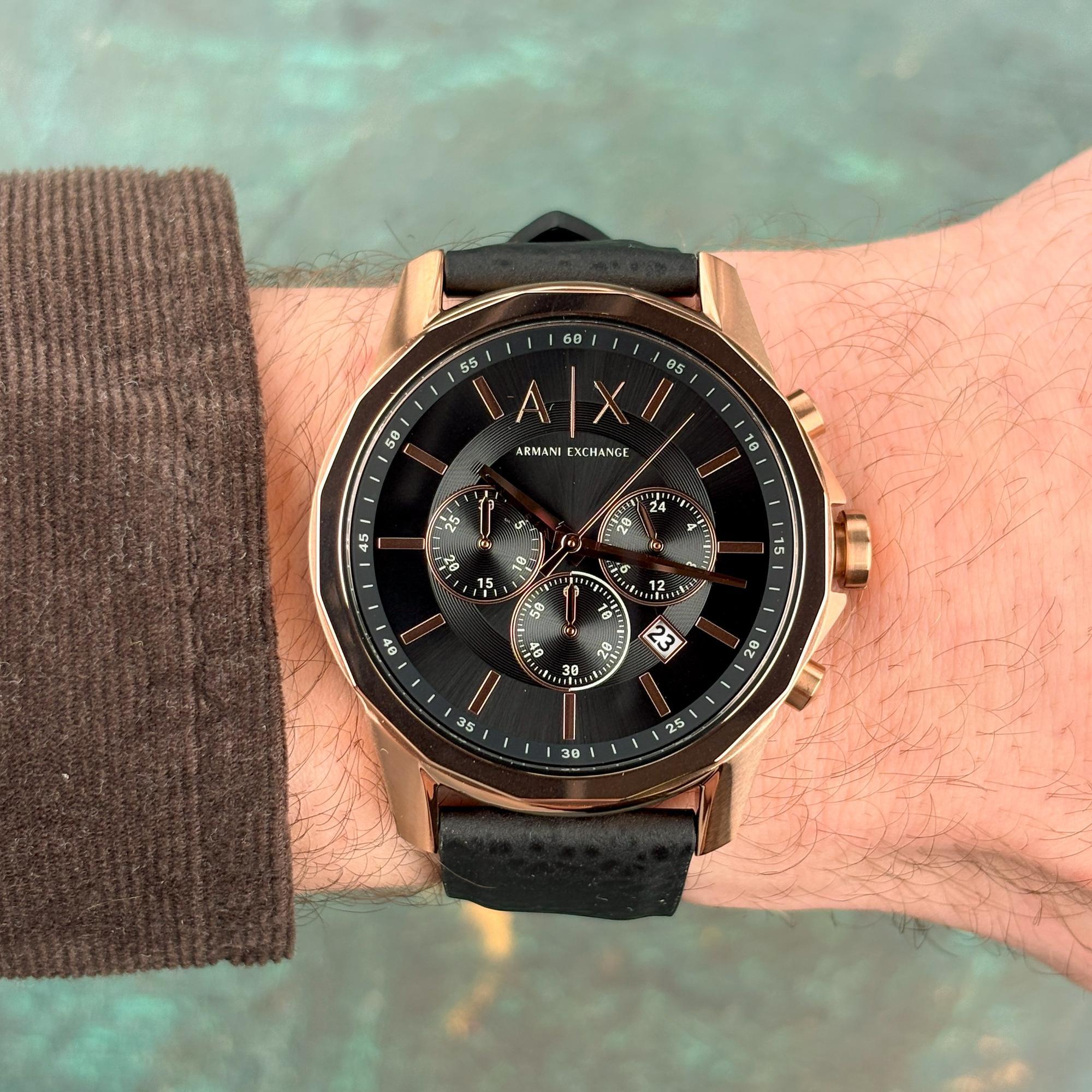 Armani Exchange AX1769 BANKS CHONOGRAPH Fashion klasyczny zegarek różowe złoto