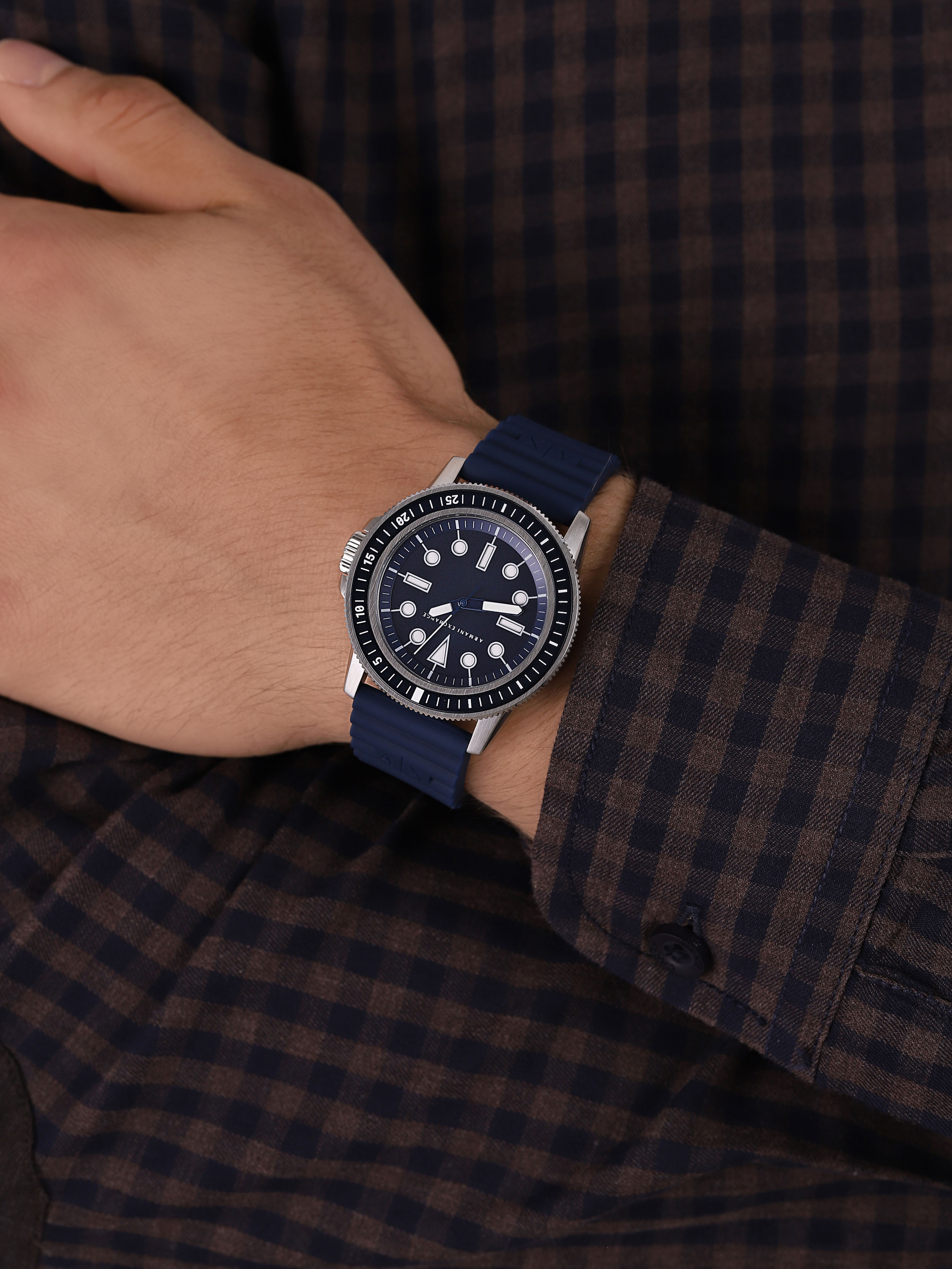 Armani Exchange AX1851 zegarek srebrny sportowy Armani Exchange pasek - miniatura 3