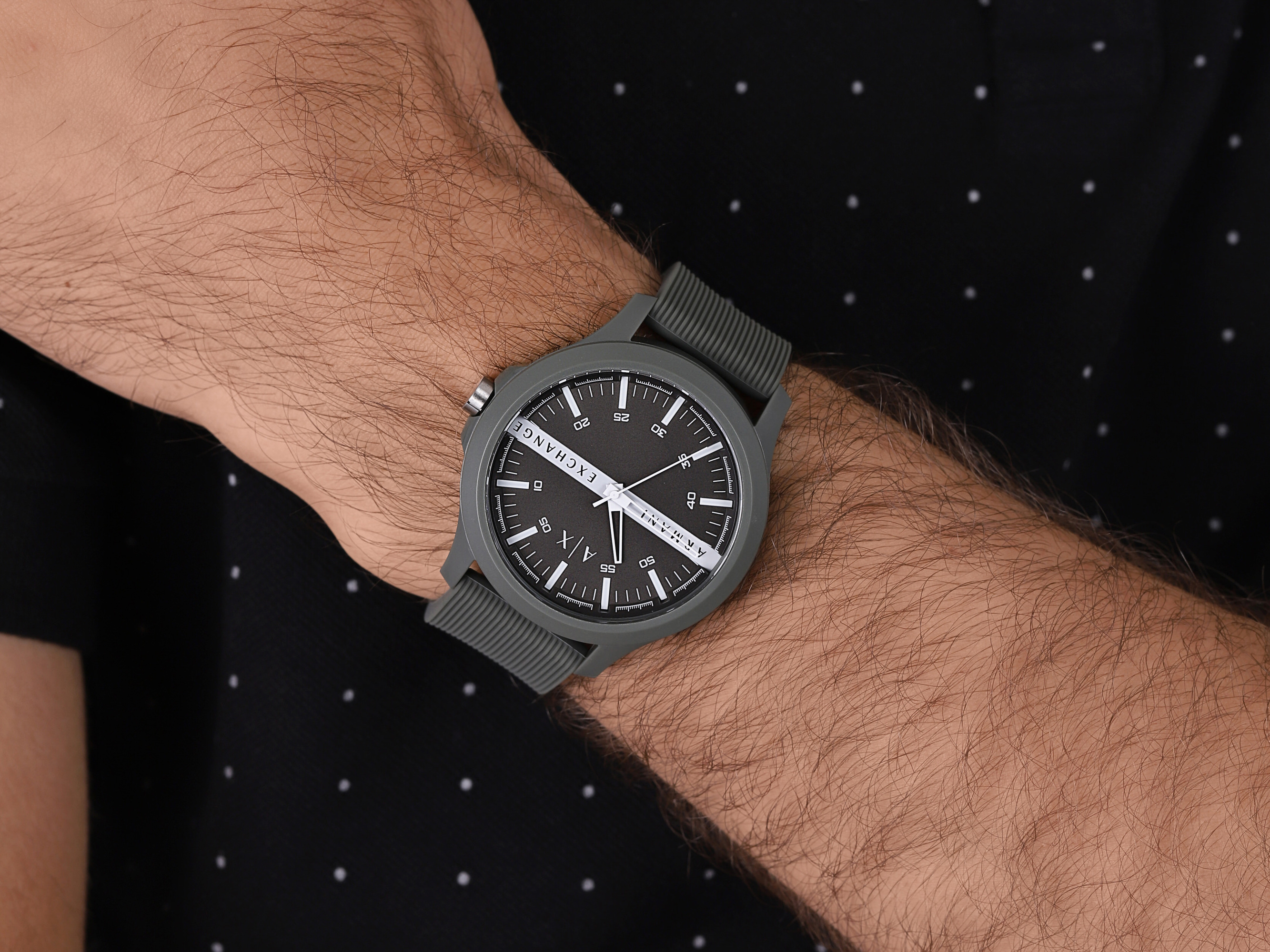 Armani Exchange AX2423 zegarek szary klasyczny Fashion pasek - miniatura 6