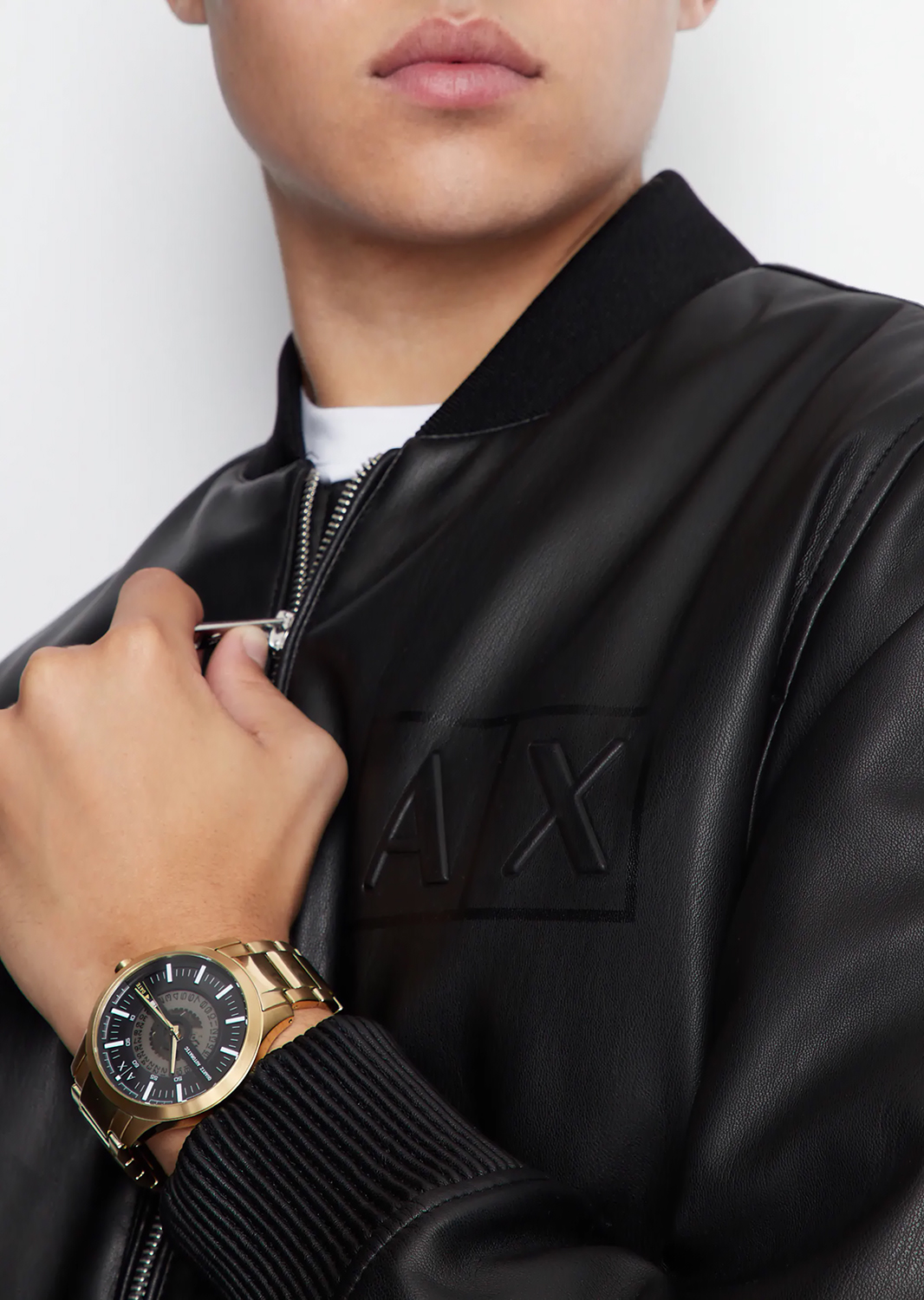 Armani Exchange AX2443 zegarek złoty klasyczny Fashion bransoleta - miniatura 5