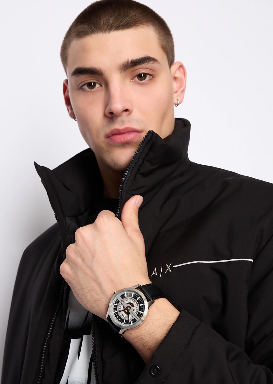 Armani Exchange AX2445 zegarek srebrny klasyczny Fashion pasek - miniatura 5