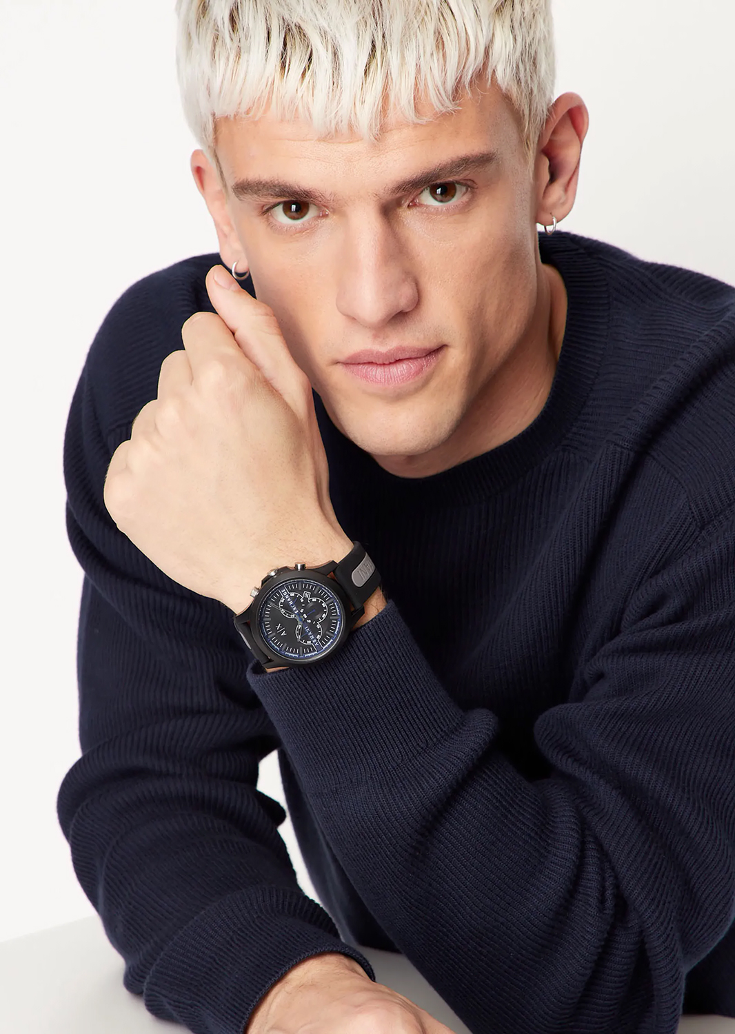Armani Exchange AX2447 zegarek czarny fashion-modowy Fashion pasek - miniatura 5