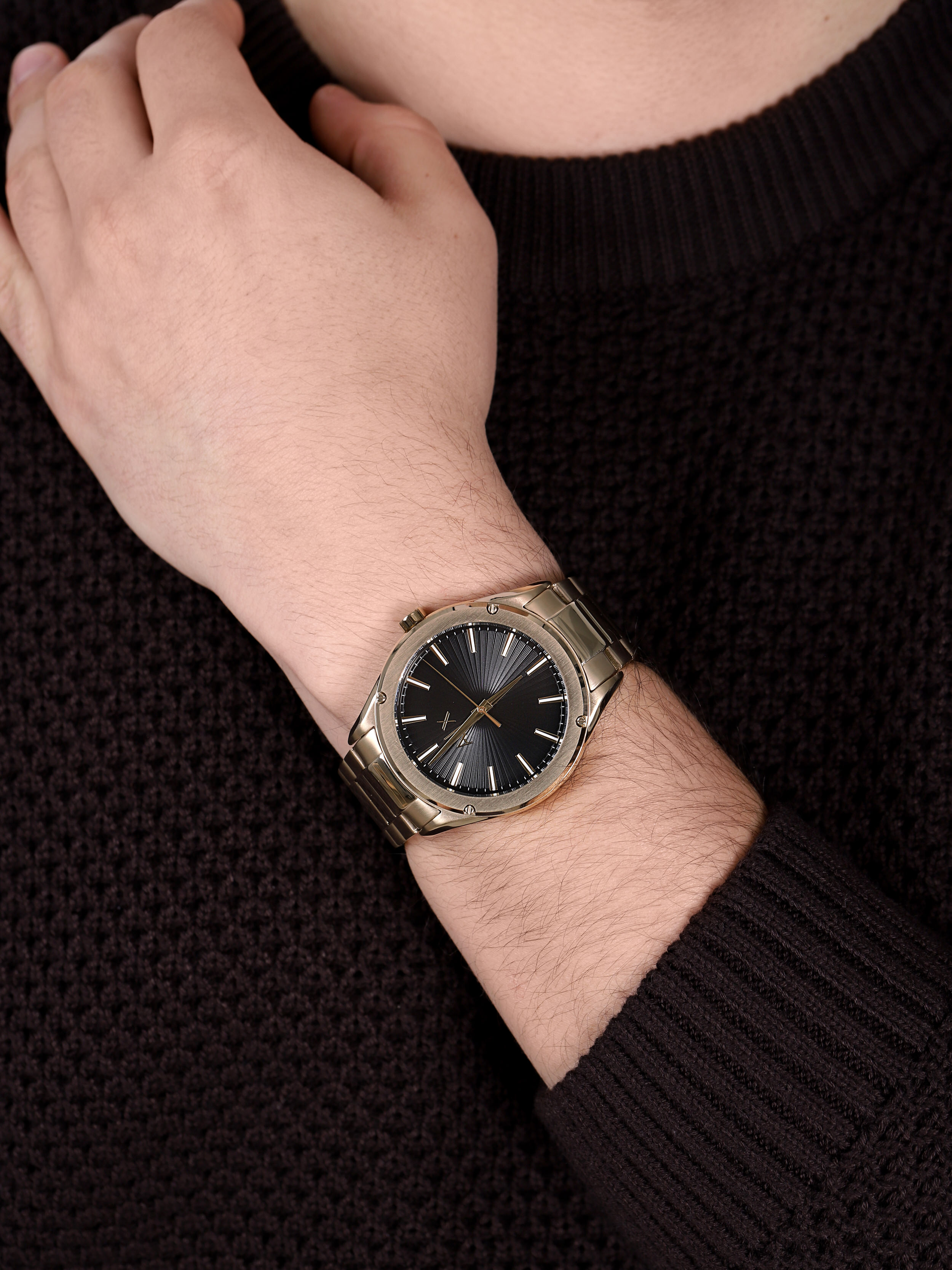 Armani Exchange AX2801 zegarek złoty klasyczny Fashion bransoleta - miniatura 3