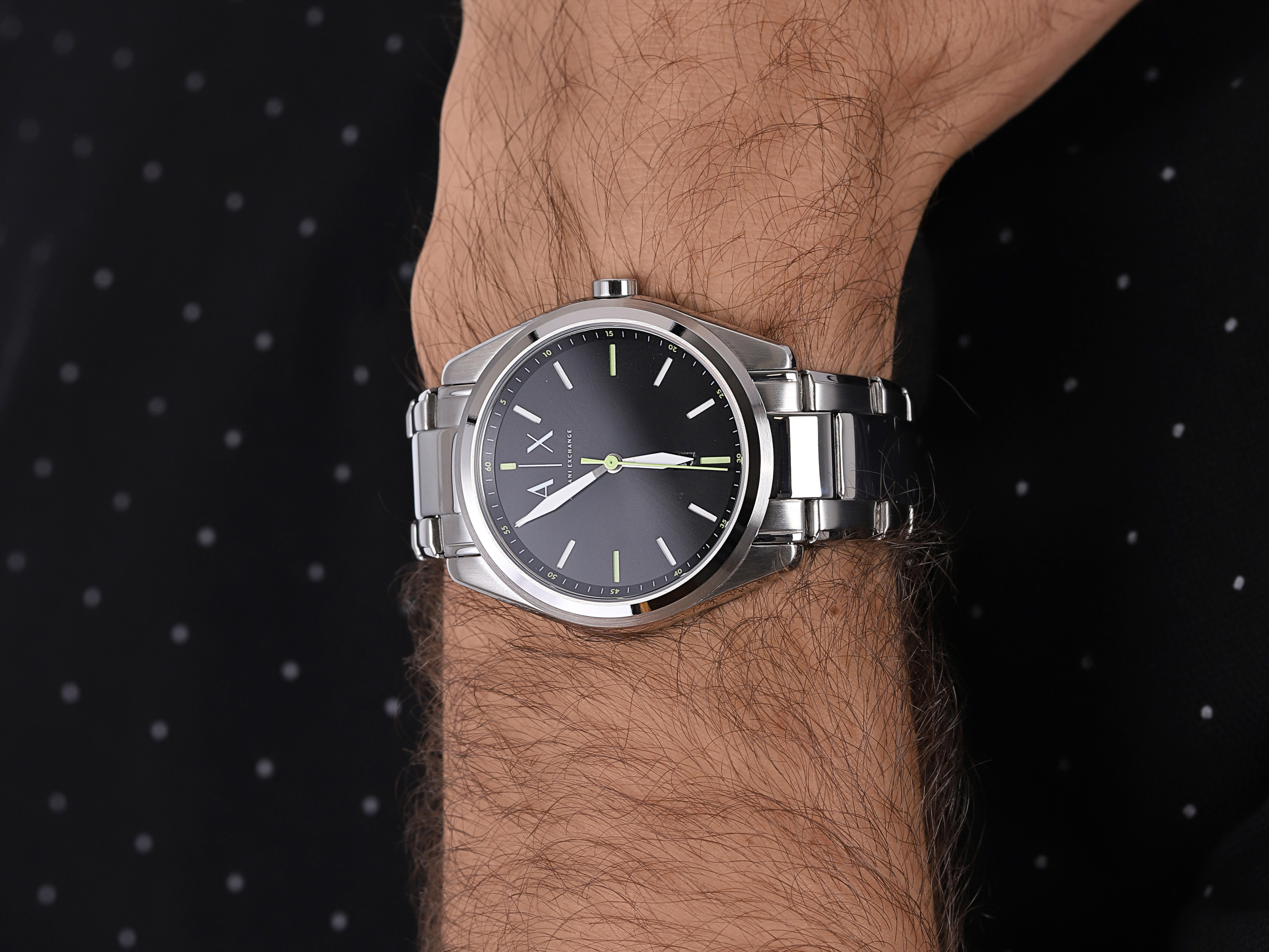 Armani Exchange AX2856 zegarek srebrny klasyczny Fashion bransoleta - miniatura 6