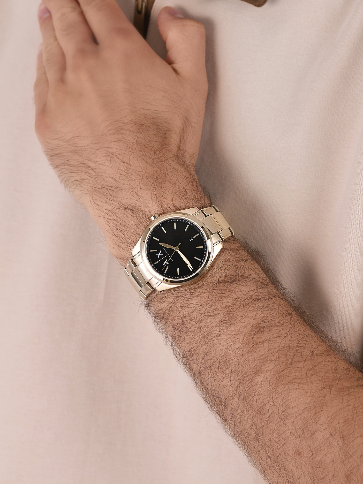 Armani Exchange AX2857 zegarek złoty klasyczny Fashion bransoleta - miniatura 5