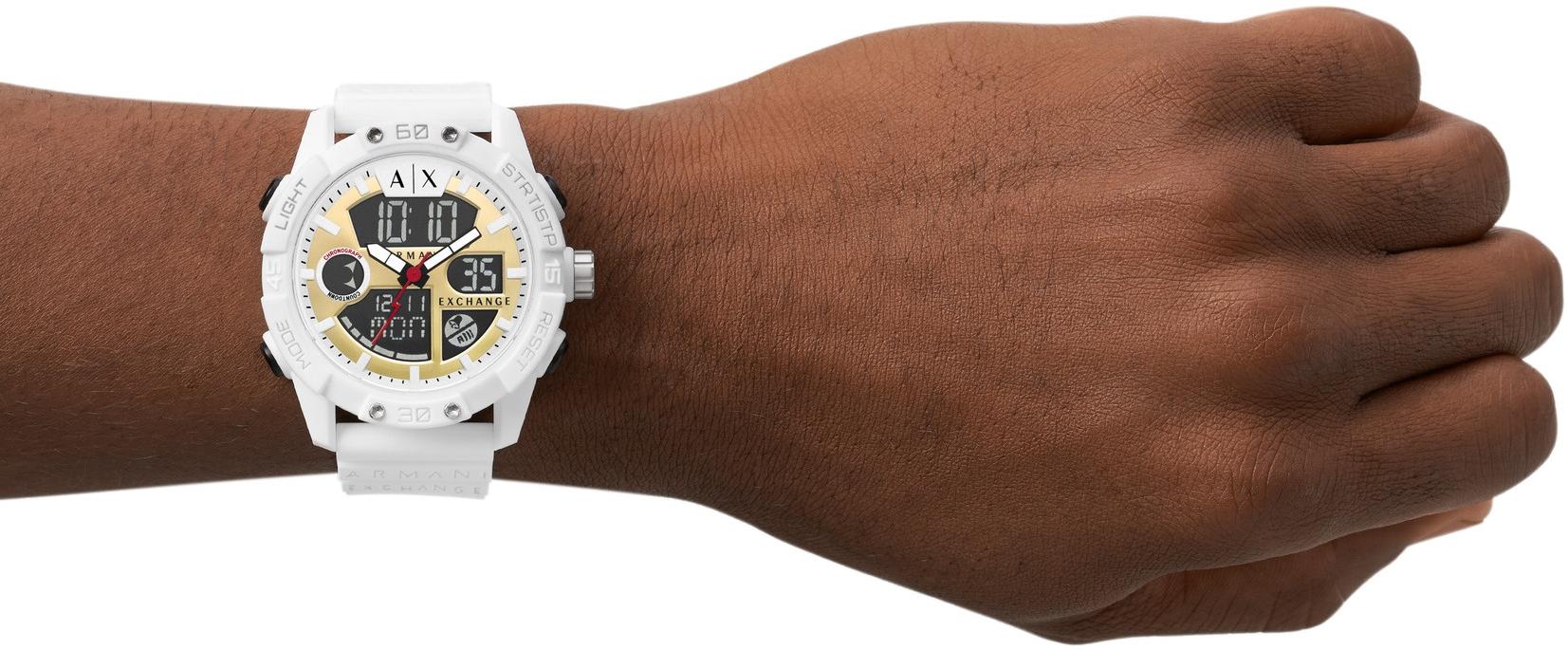 Armani Exchange AX2961 zegarek biały sportowy Armani Exchange pasek - miniatura 5