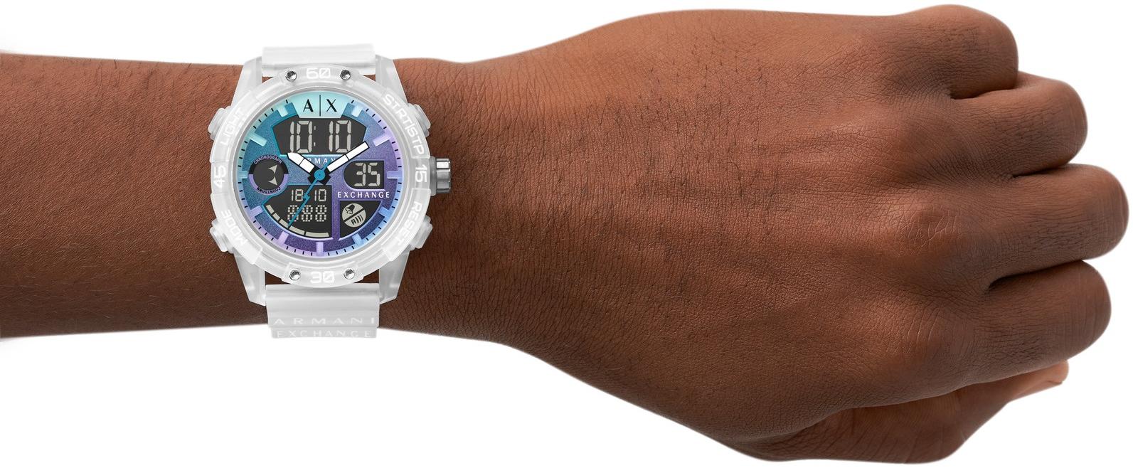 Armani Exchange AX2963 zegarek biały sportowy Armani Exchange pasek - miniatura 5