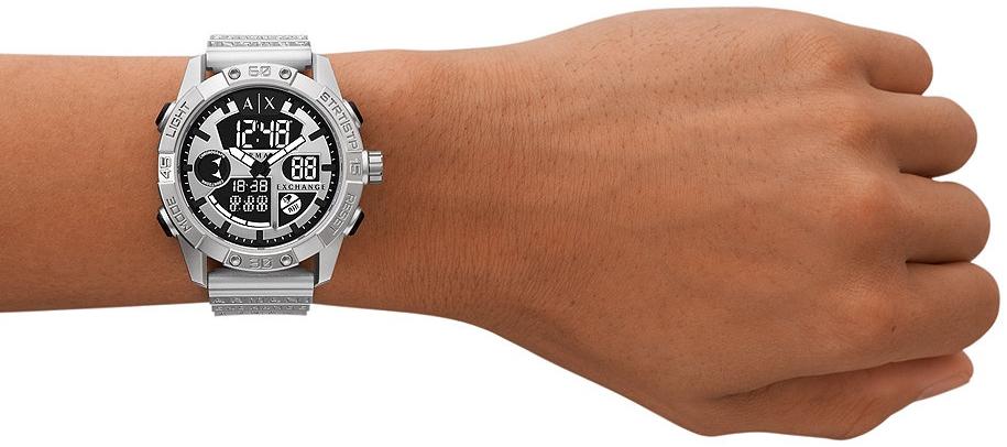 Armani Exchange AX2965 zegarek srebrny sportowy Armani Exchange pasek - miniatura 5