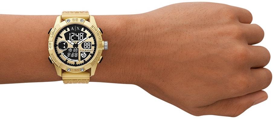 Armani Exchange AX2966 zegarek złoty sportowy Armani Exchange pasek - miniatura 5