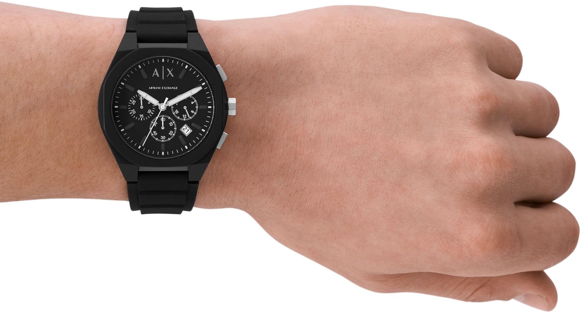 Armani Exchange AX4161 zegarek czarny fashion-modowy Fashion pasek