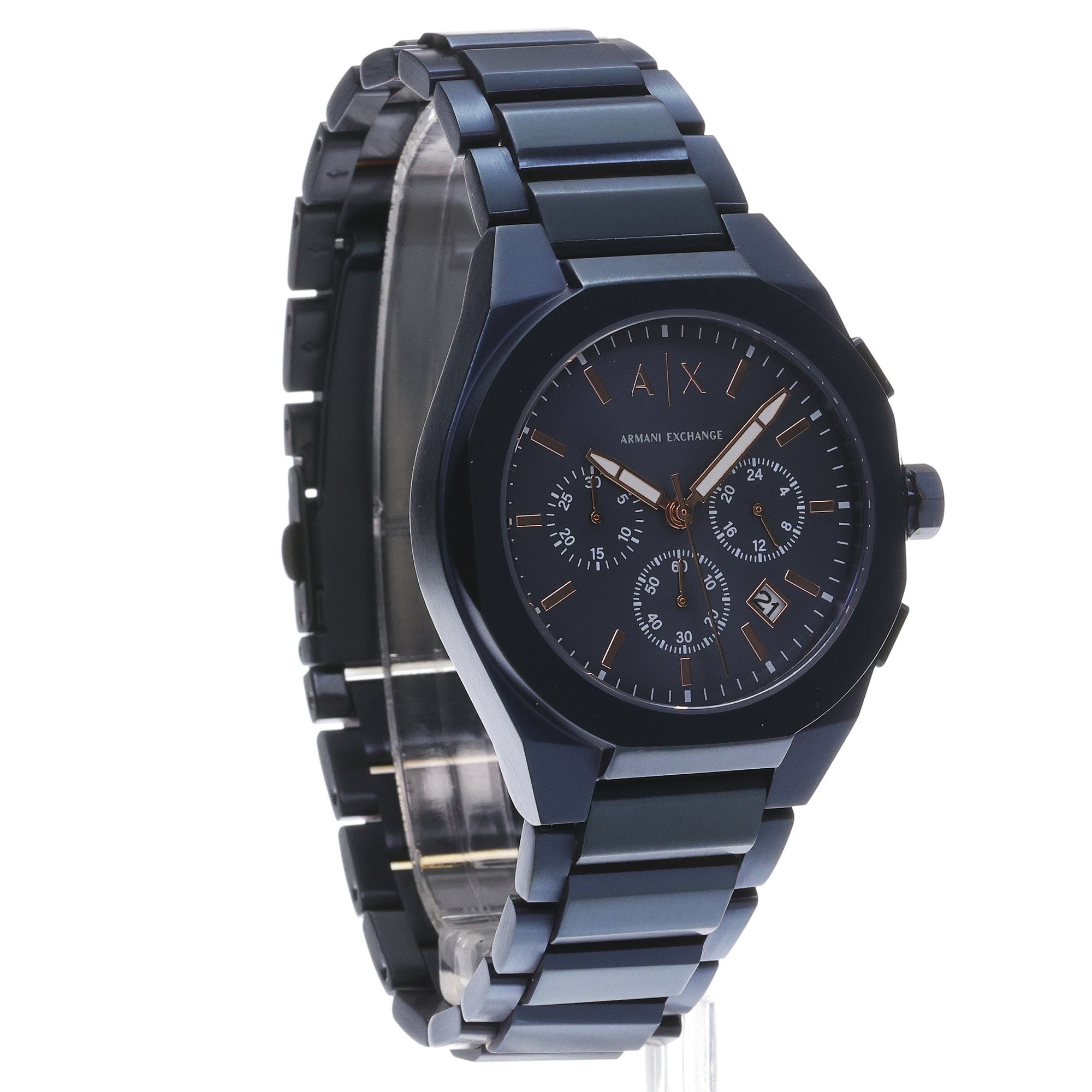 Armani Exchange AX4189 zegarek niebieski elegancki Armani Exchange bransoleta