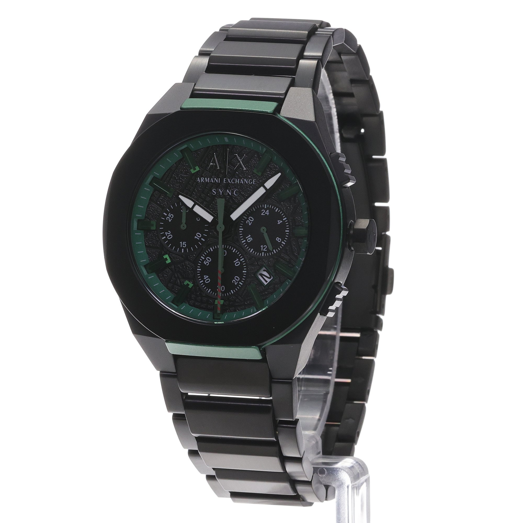 Armani Exchange AX4294 Sync Chronograph Armani Exchange fashion-modowy zegarek czarny