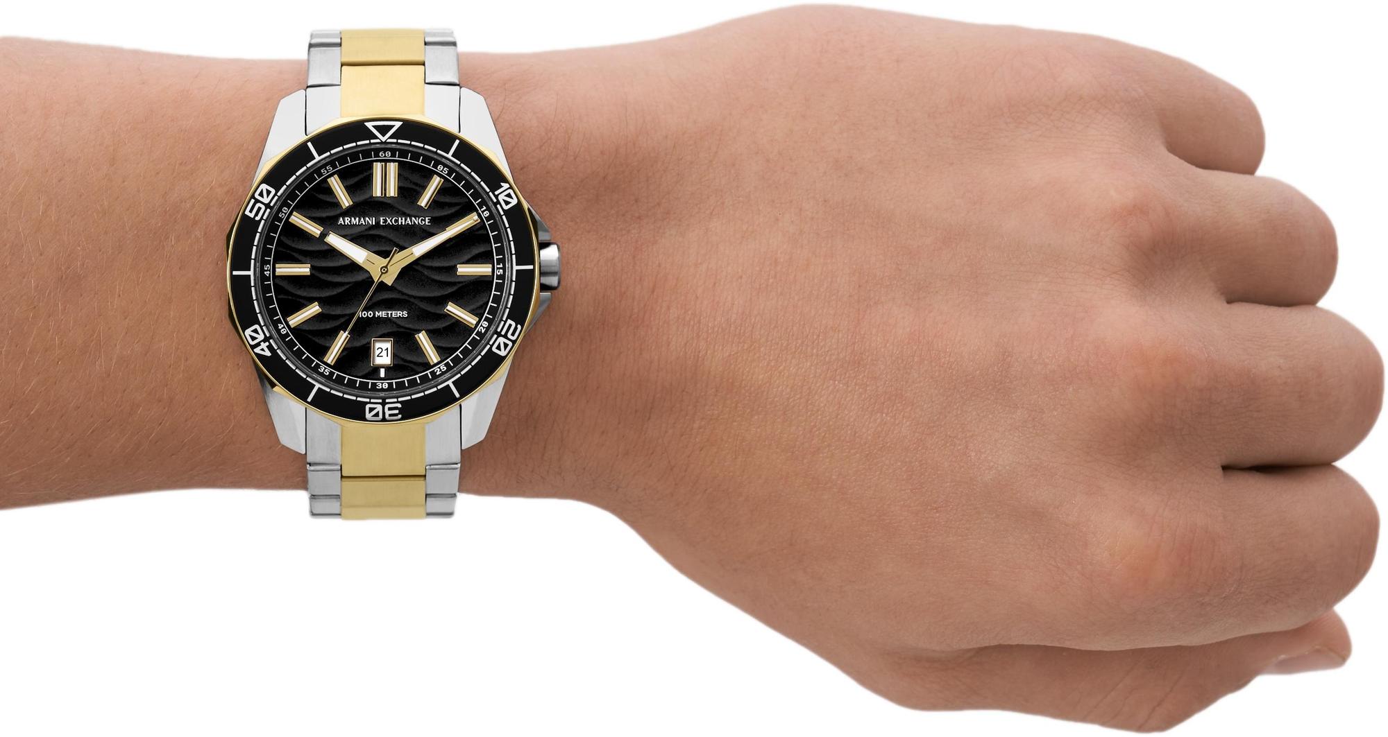Armani Exchange AX4375 zegarek beżowy klasyczny Fashion pasek - miniatura 5