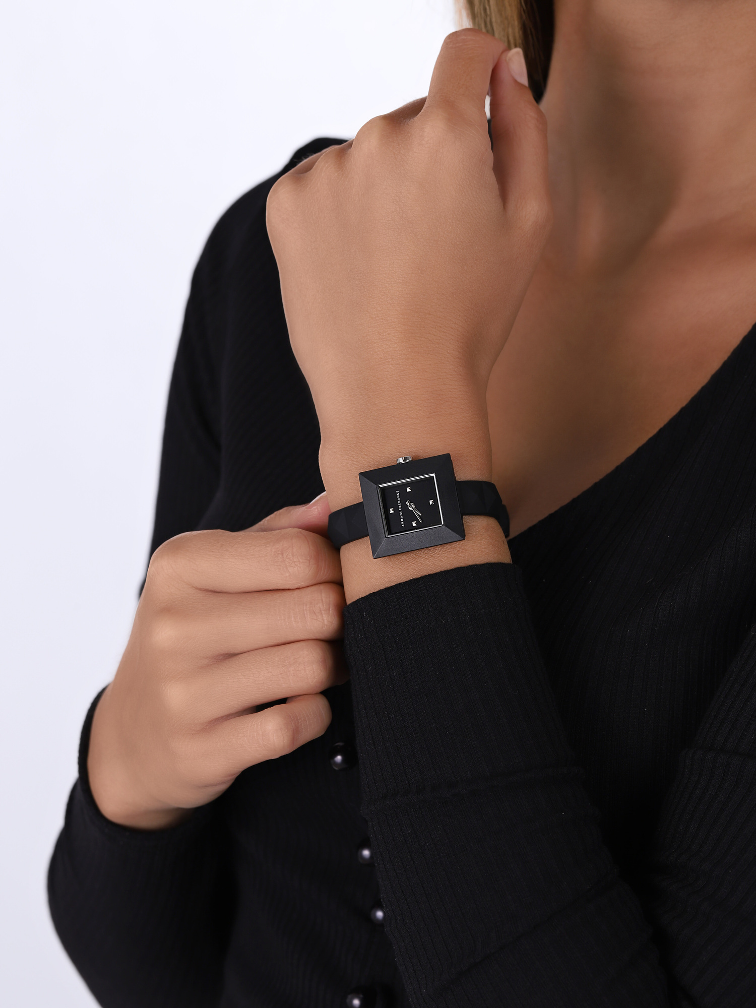 Armani Exchange AX4400 zegarek czarny fashion/modowy Fashion pasek - miniatura 5